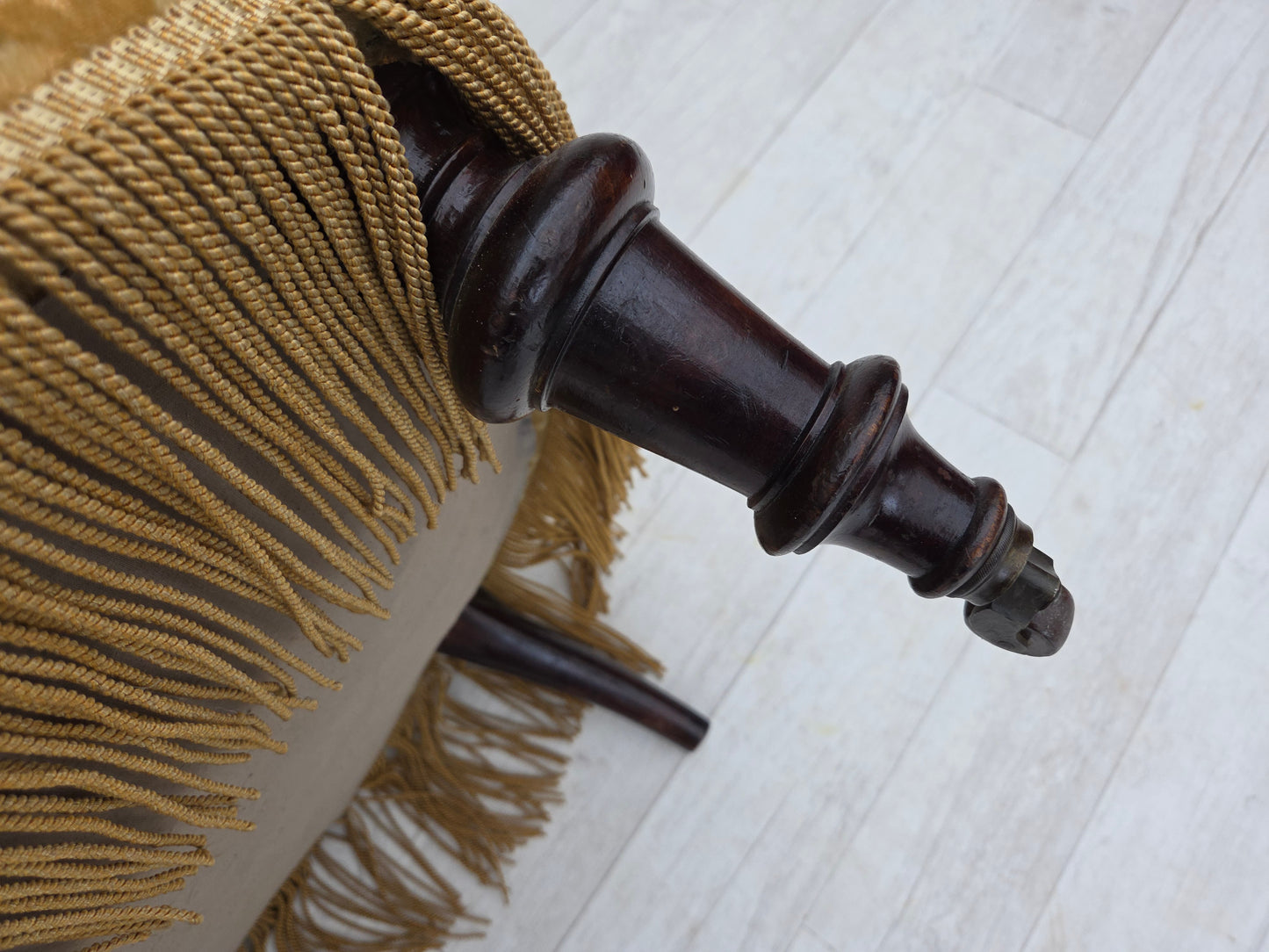 1950s, Danish 2-seater sofa, green/honing furniture velour.