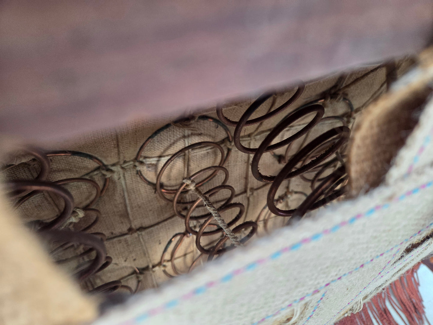 1960s, Danish 2-seater sofa, red furniture velour, ash wood legs.