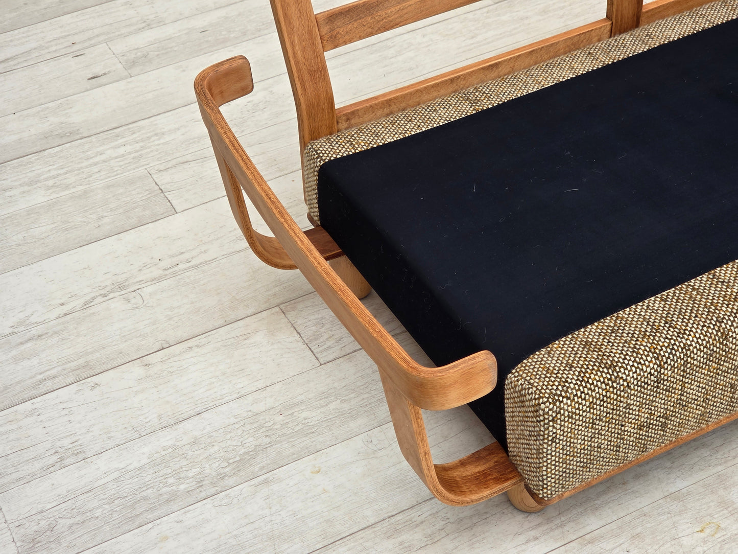 1970s, Danish 2-seater sofa, original condition, furniture wool, bentwood.