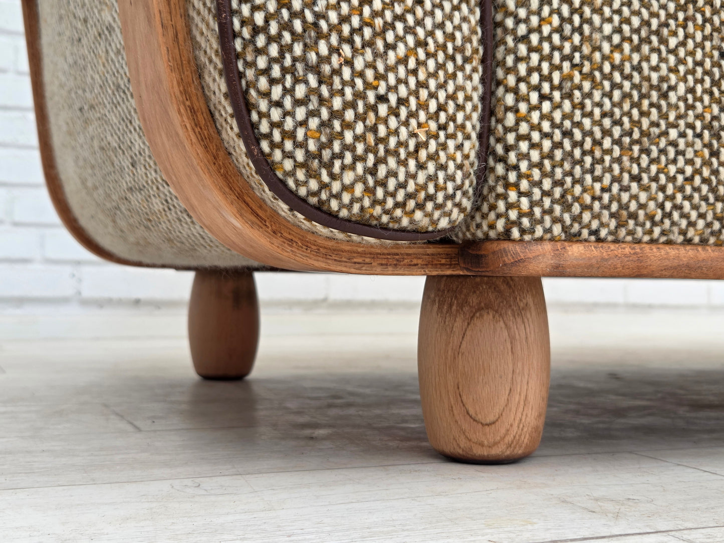 1970s, Danish 2-seater sofa, original condition, furniture wool, bentwood.