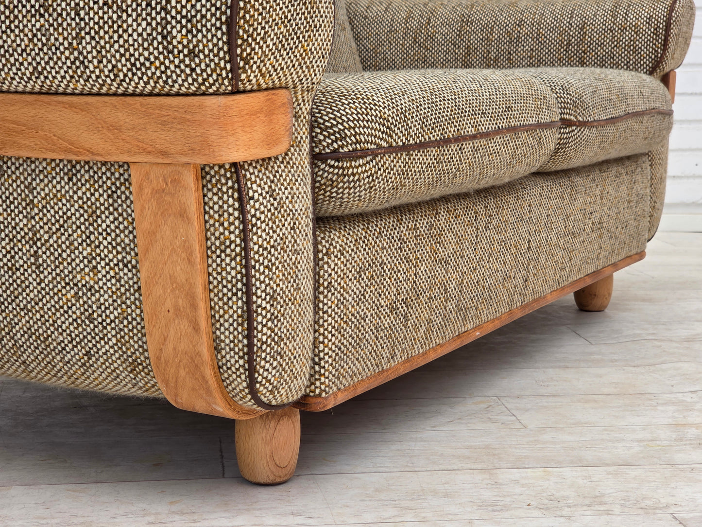 1970s, Danish 2-seater sofa, original condition, furniture wool, bentwood.