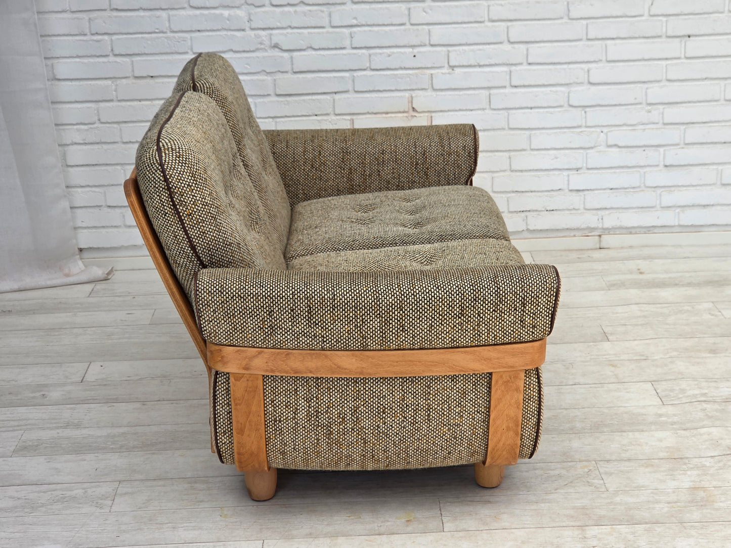 1970s, Danish 2-seater sofa, original condition, furniture wool, bentwood.