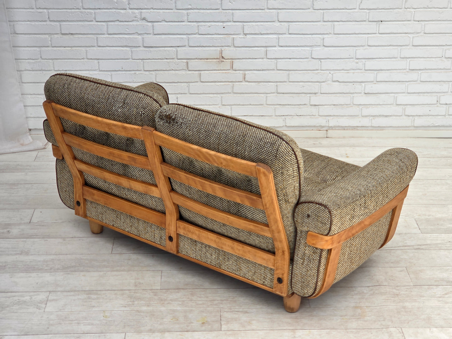1970s, Danish 2-seater sofa, original condition, furniture wool, bentwood.