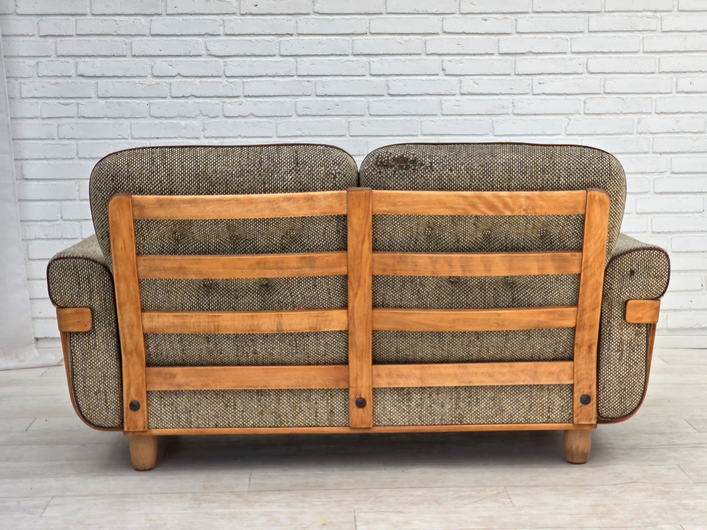 1970s, Danish 2-seater sofa, original condition, furniture wool, bentwood.