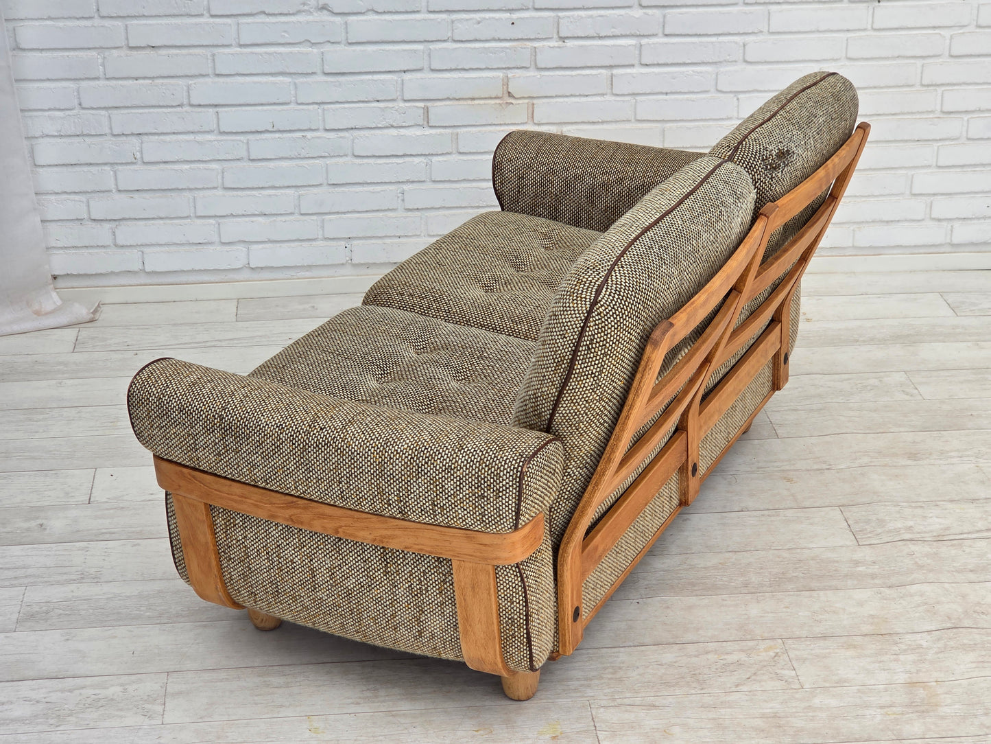 1970s, Danish 2-seater sofa, original condition, furniture wool, bentwood.