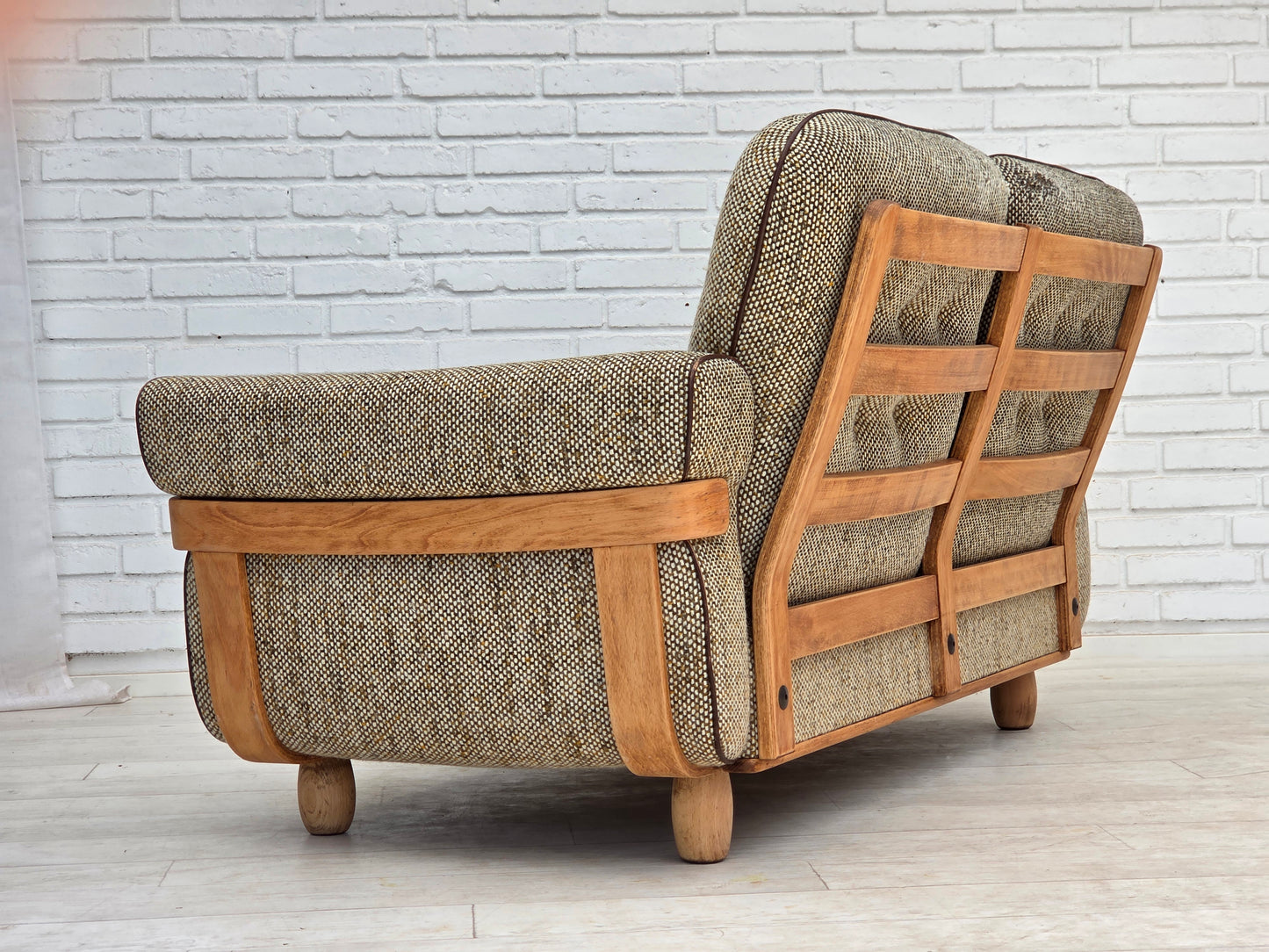 1970s, Danish 2-seater sofa, original condition, furniture wool, bentwood.