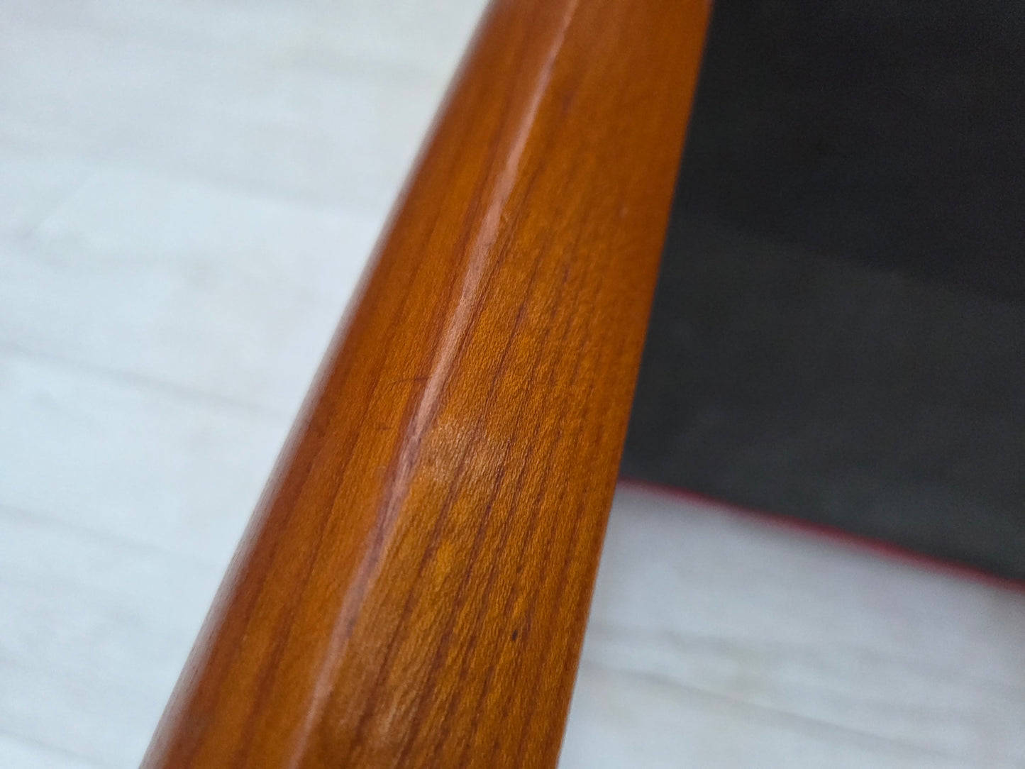 1960s, set of 2 Danish easy chairs, traditional Danish woven wool fabric, ash wood legs.