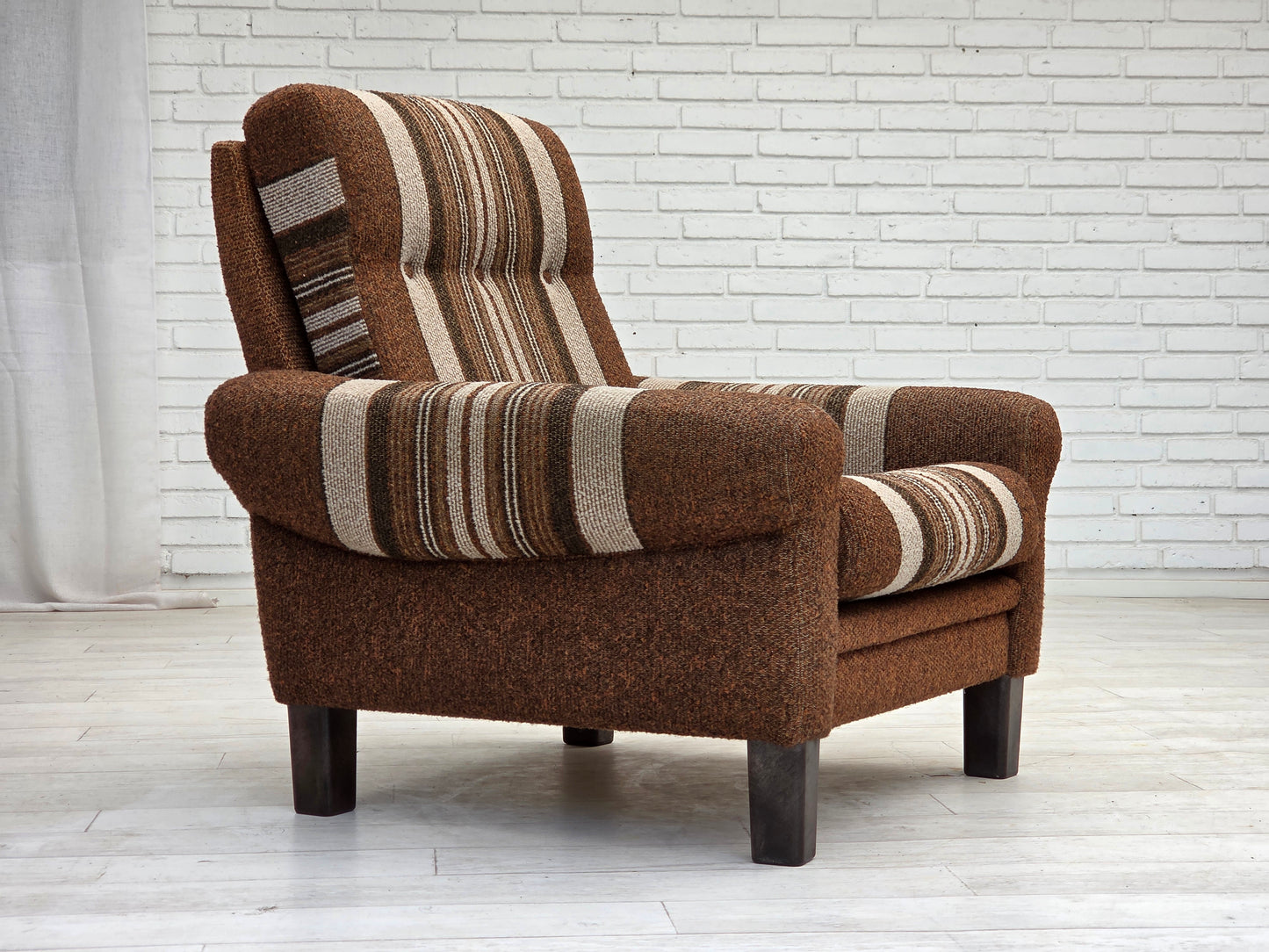 1970s, Danish club chair, original wool upholstery, very good condition.