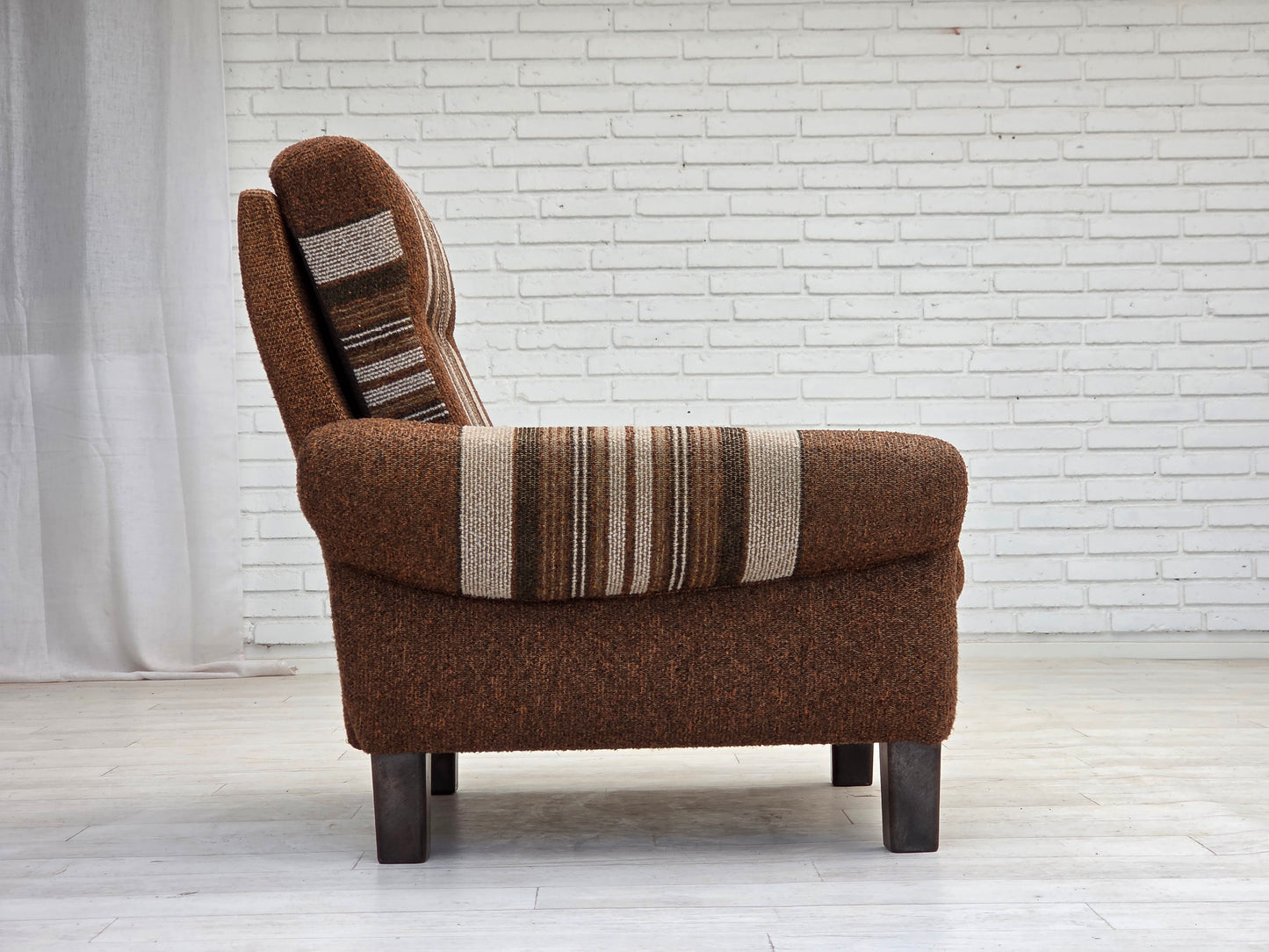 1970s, Danish club chair, original wool upholstery, very good condition.