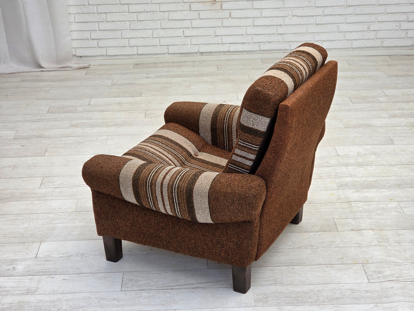 1970s, Danish club chair, original wool upholstery, very good condition.