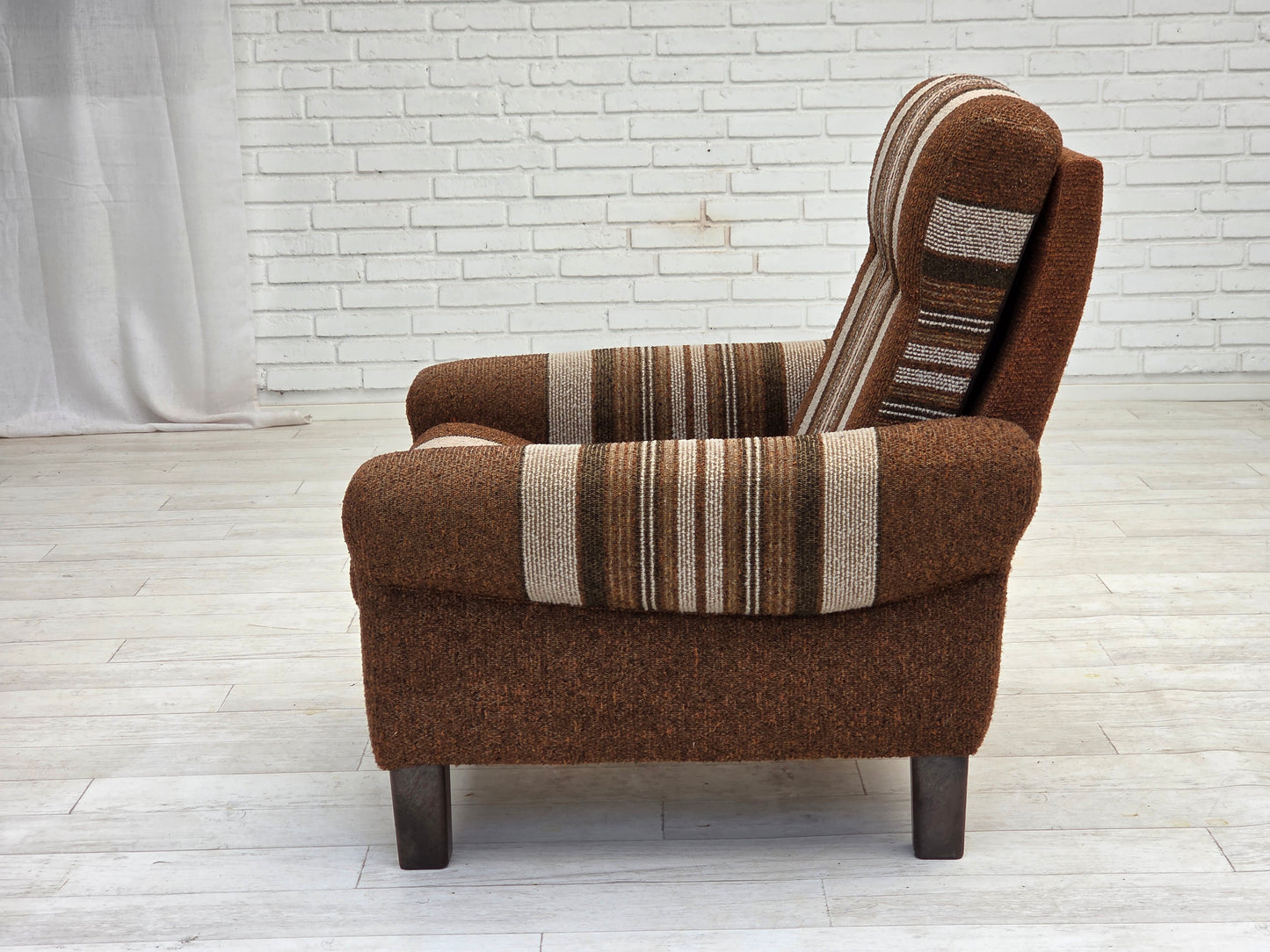 1970s, Danish club chair, original wool upholstery, very good condition.