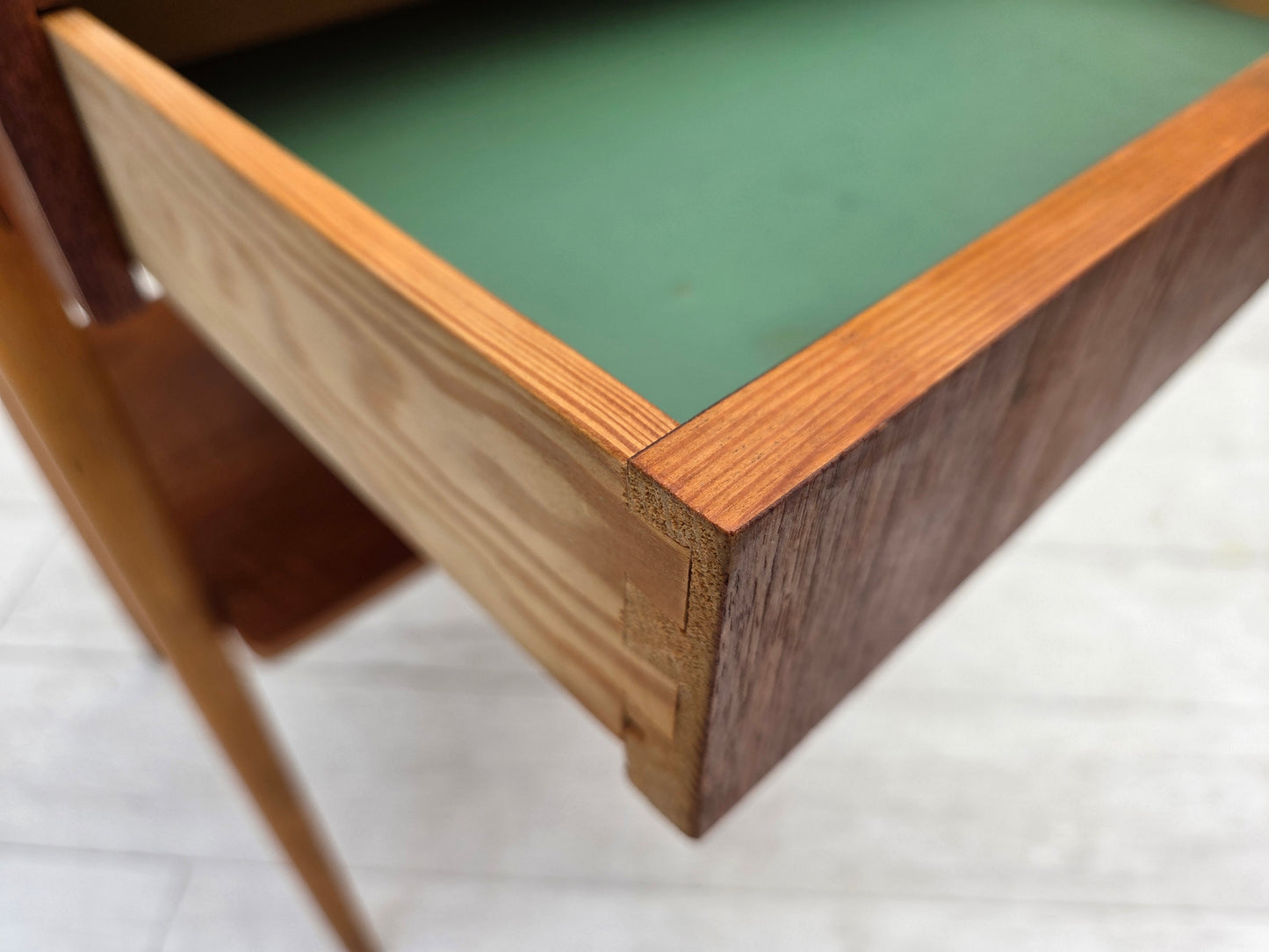 1970s, Swedish side table by AB Carlstrom with drawer, teak wood.