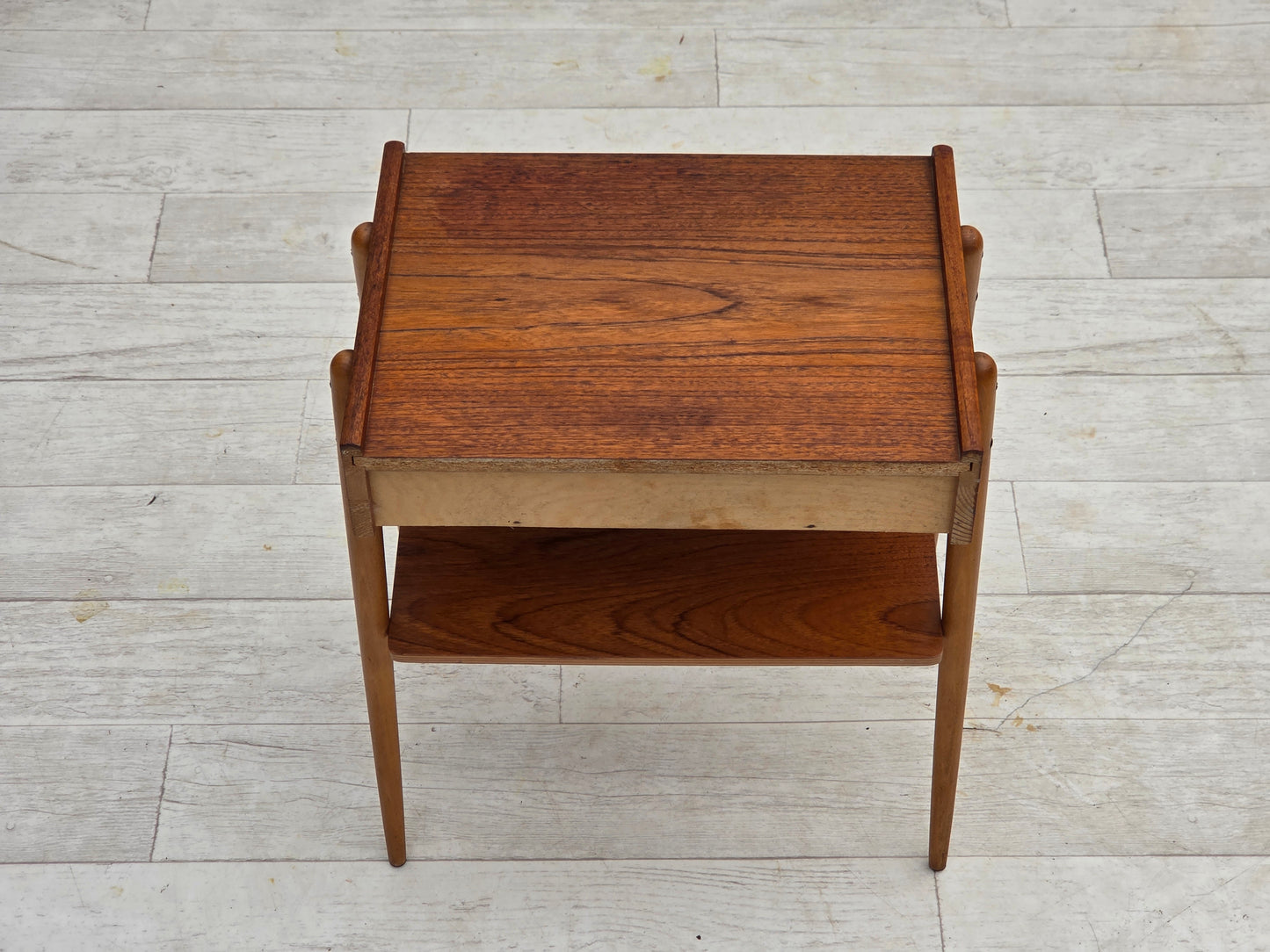 1970s, Swedish side table by AB Carlstrom with drawer, teak wood.