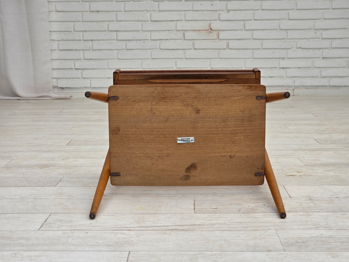 1970s, Swedish side table by AB Carlstrom with drawer, teak wood.