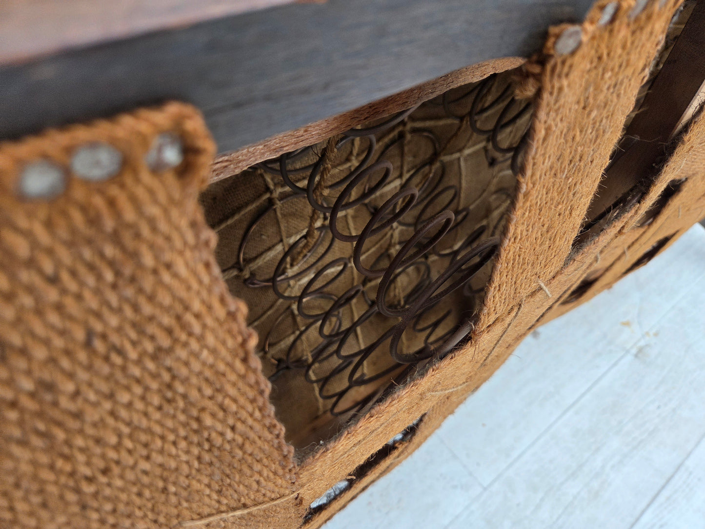 1950s, Danish 2-seater sofa, green furniture wool, oak wood.