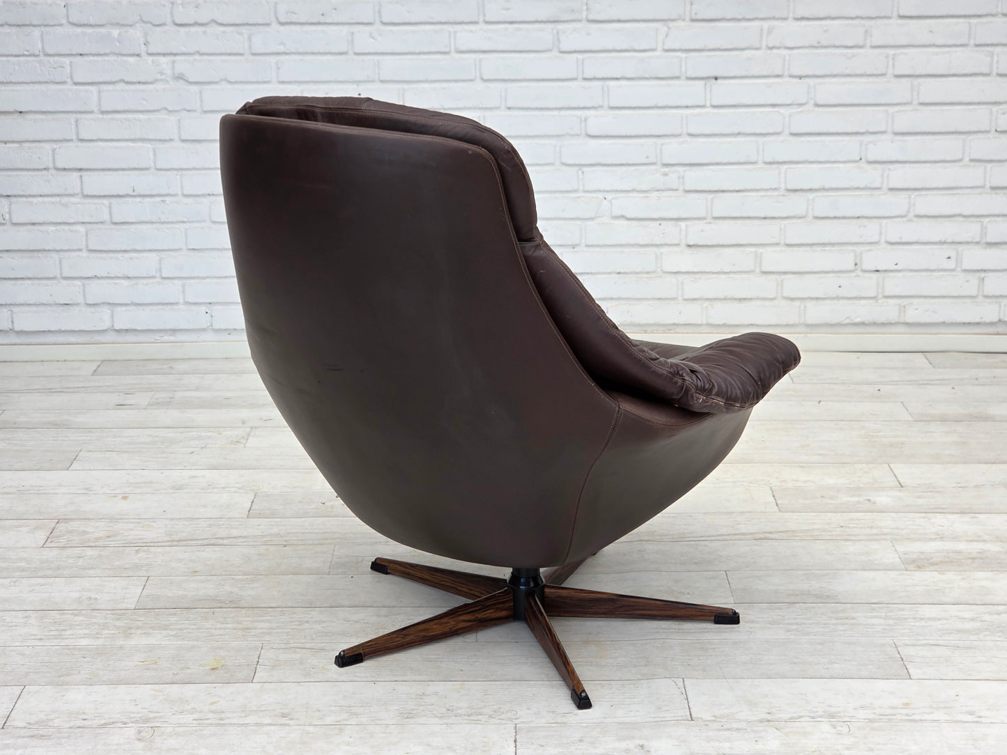 1970s, Danish design by H.W.Klein, swivel chair with footstool, model "Silhouette".