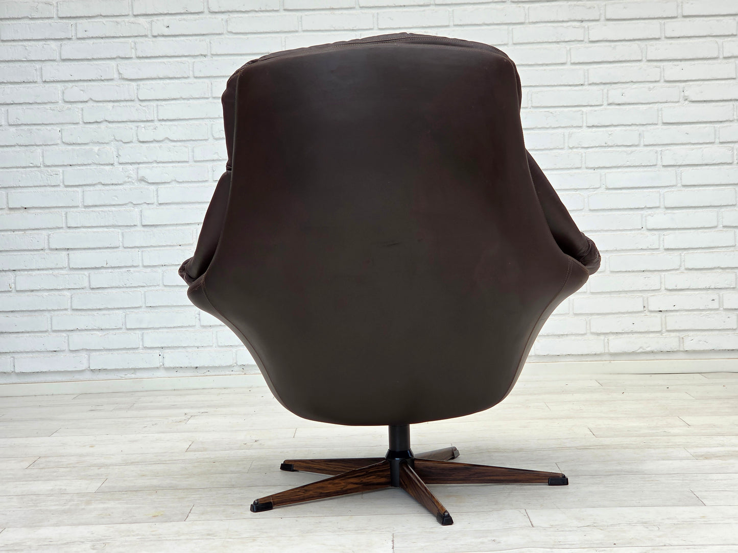 1970s, Danish design by H.W.Klein, swivel chair with footstool, model "Silhouette".