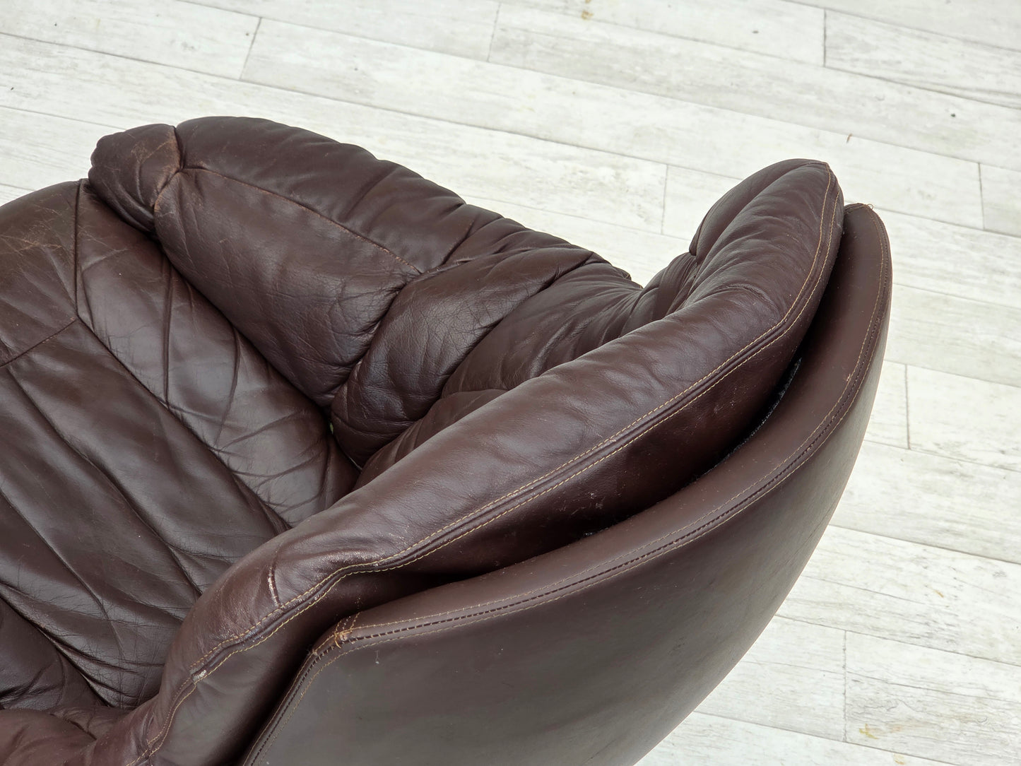 1970s, Danish design by H.W.Klein, swivel chair with footstool, model "Silhouette".