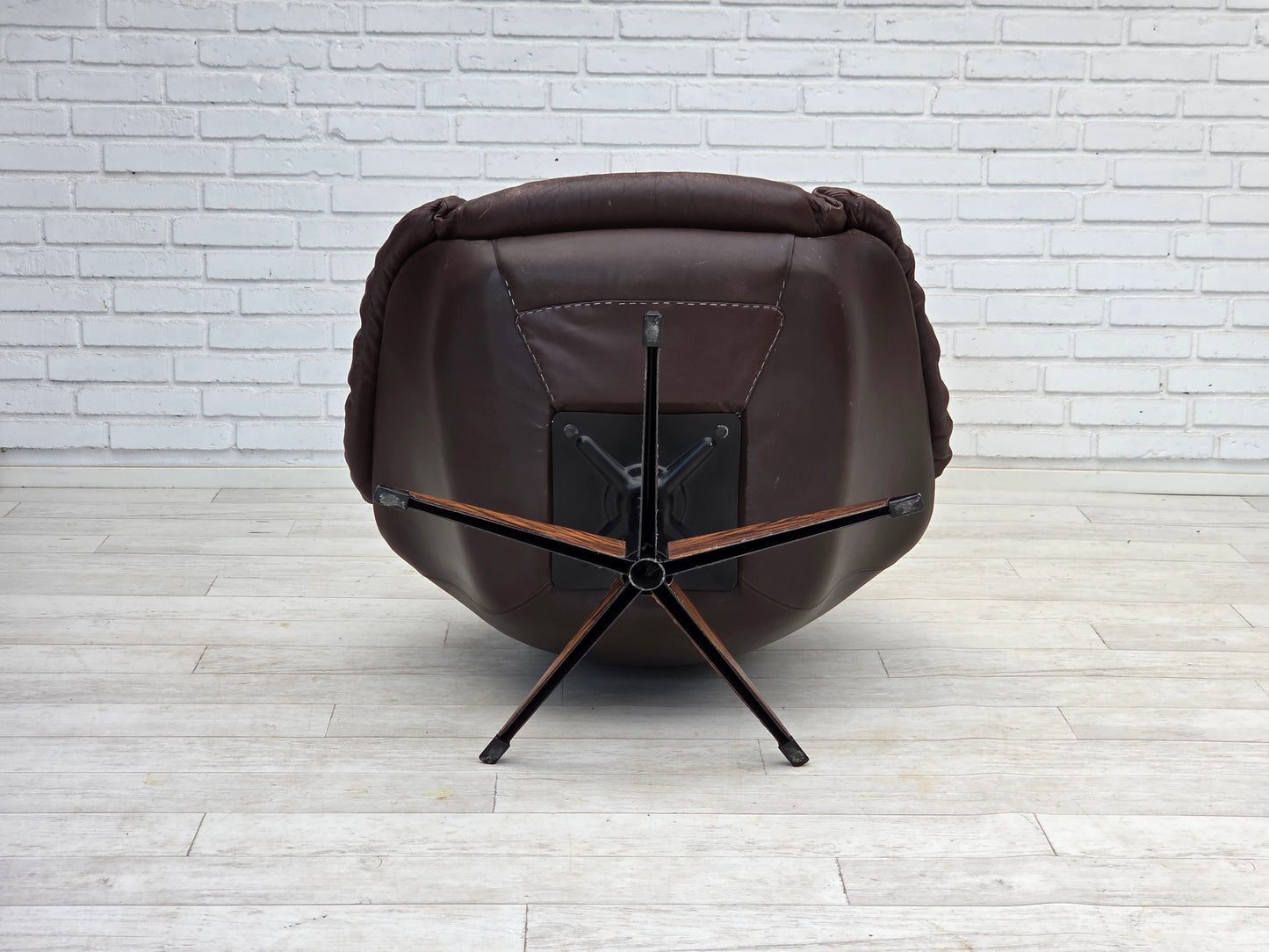 1970s, Danish design by H.W.Klein, swivel chair with footstool, model "Silhouette".