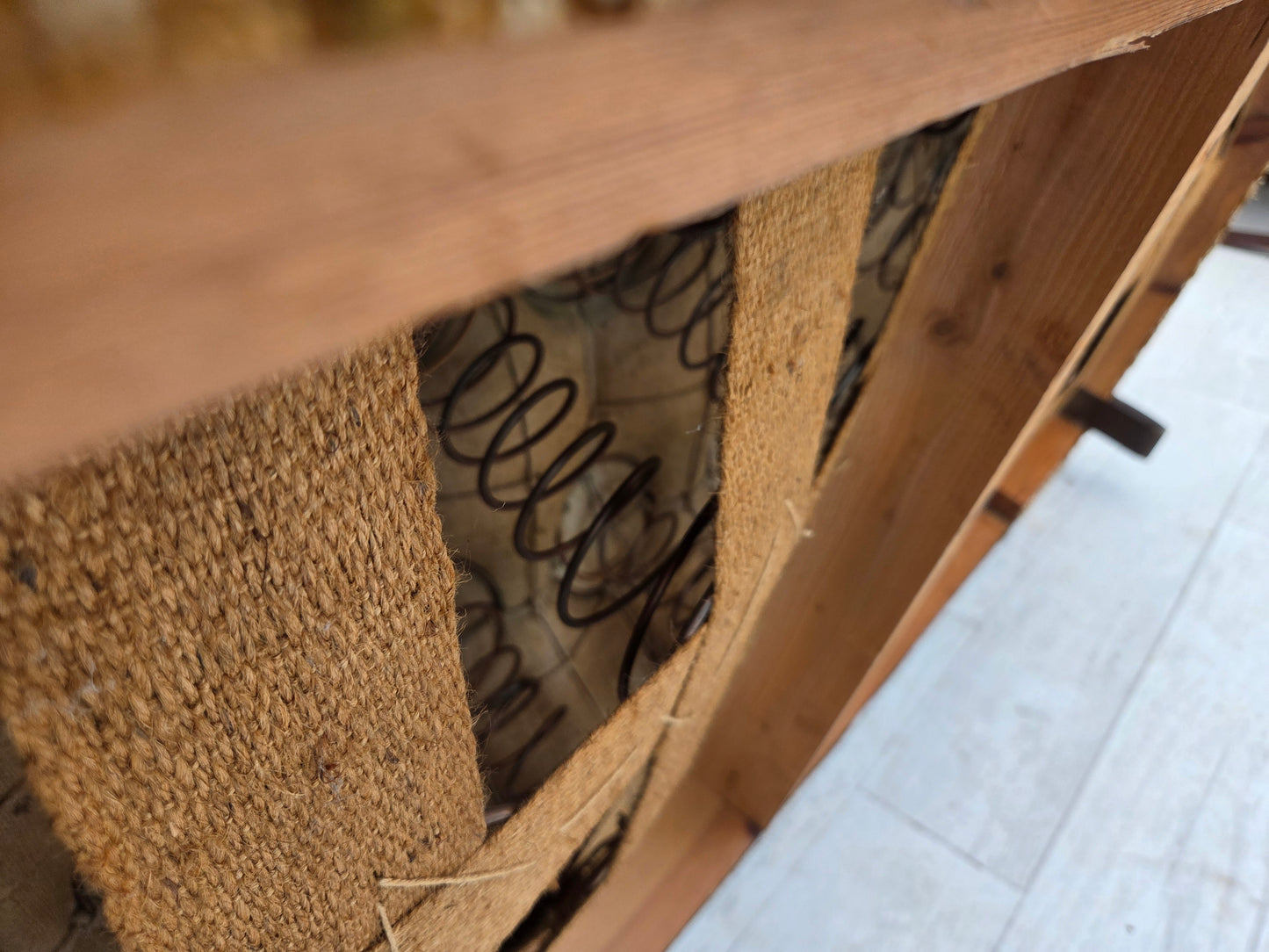 1960s, Danish 3-seater sofa, original, brown furniture wool, beech wood.