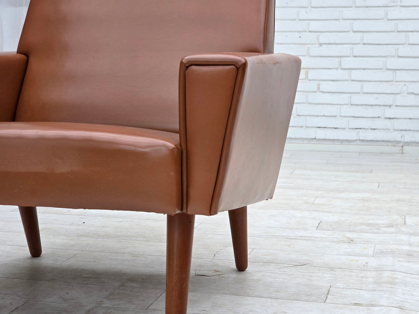 1970s, Danish highback armchair by Vejen Polstermøbelfabrik, original condition.