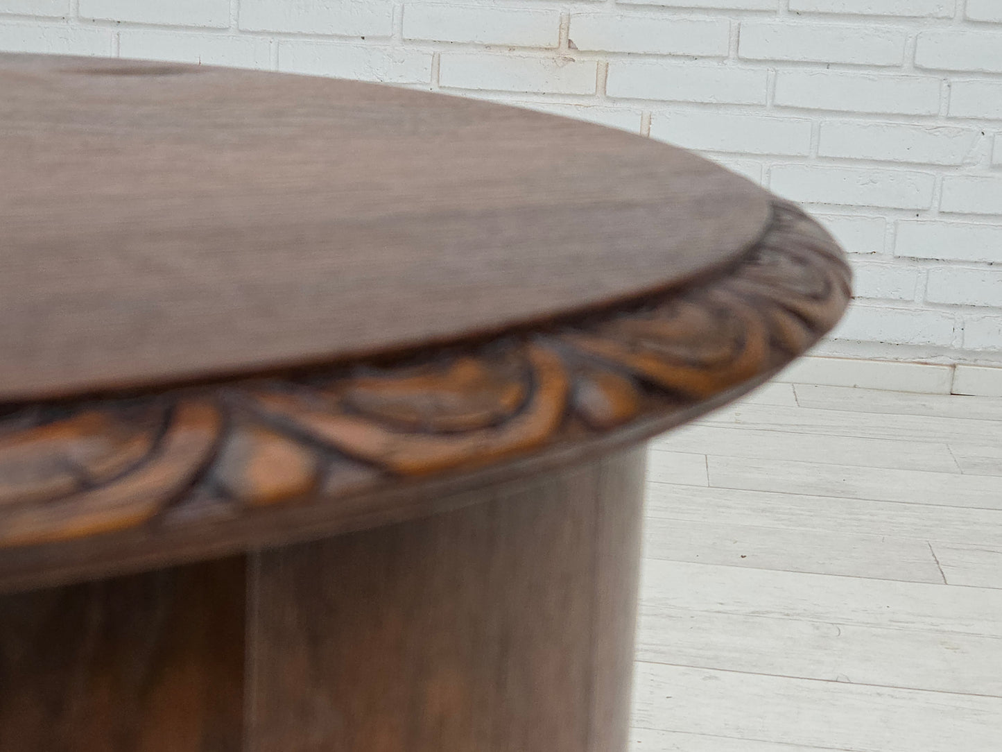 1930s, Scandinavian side cabinet, dark oak wood.