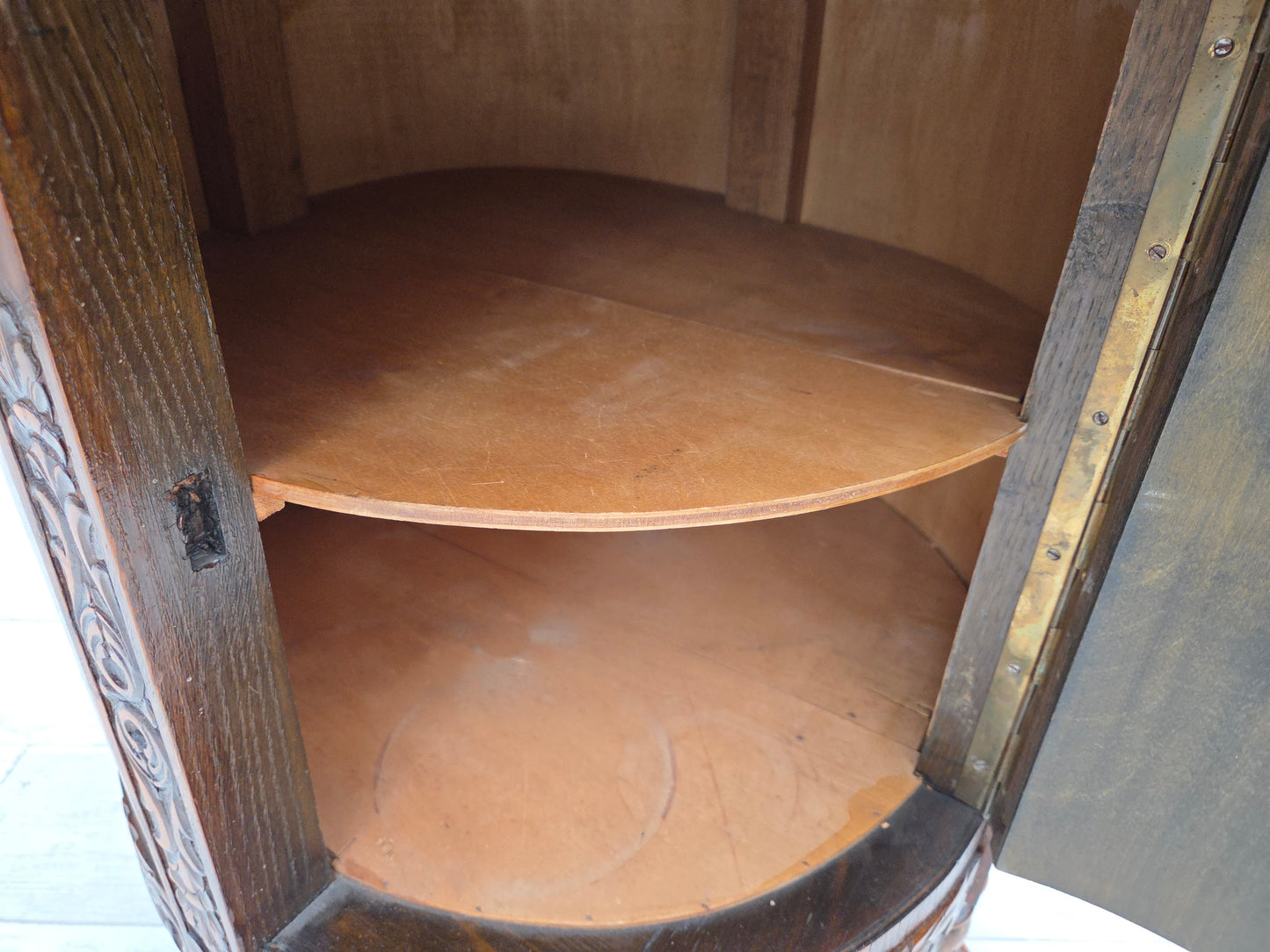 1930s, Scandinavian side cabinet, dark oak wood.