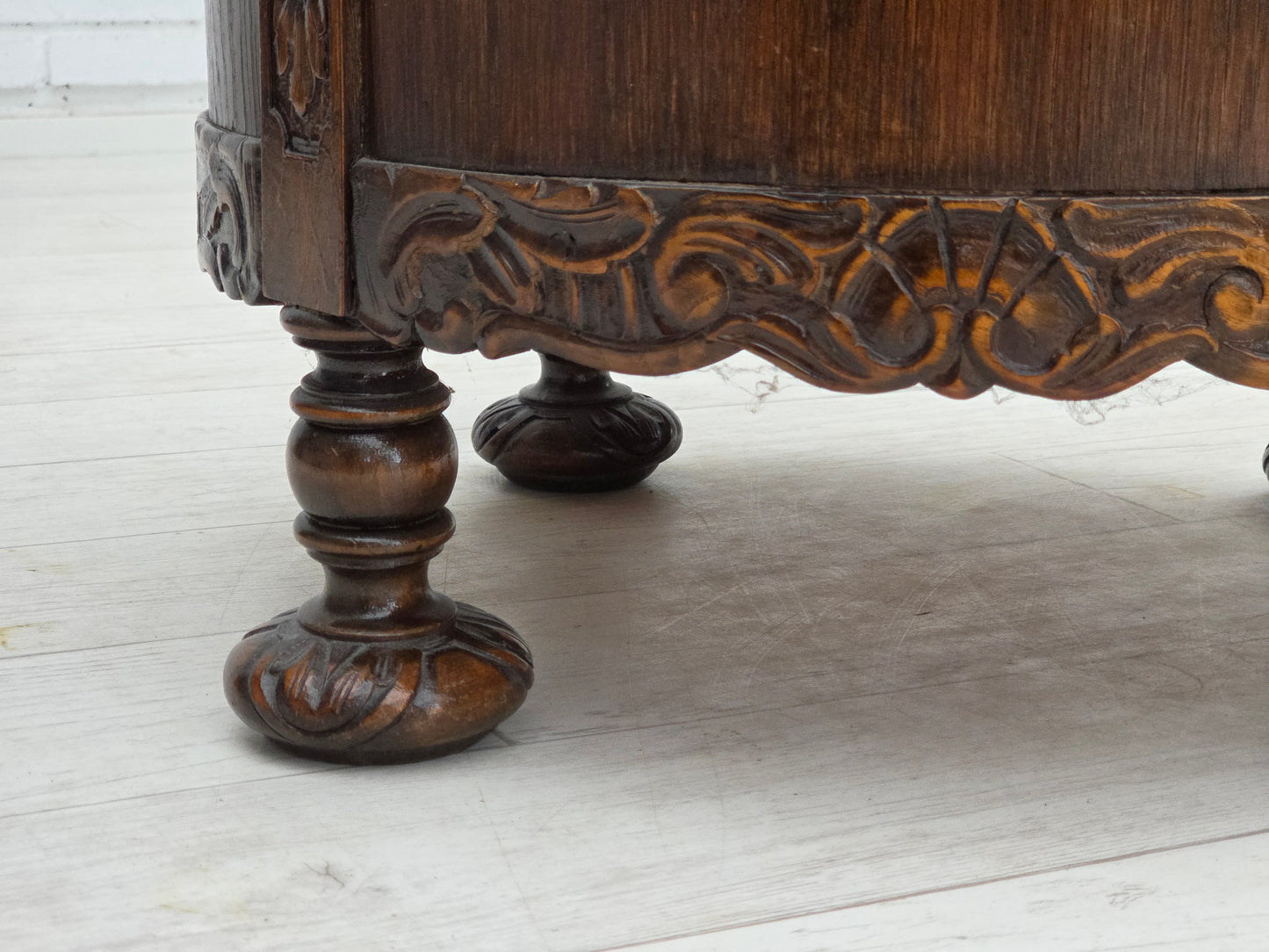 1930s, Scandinavian side cabinet, dark oak wood.