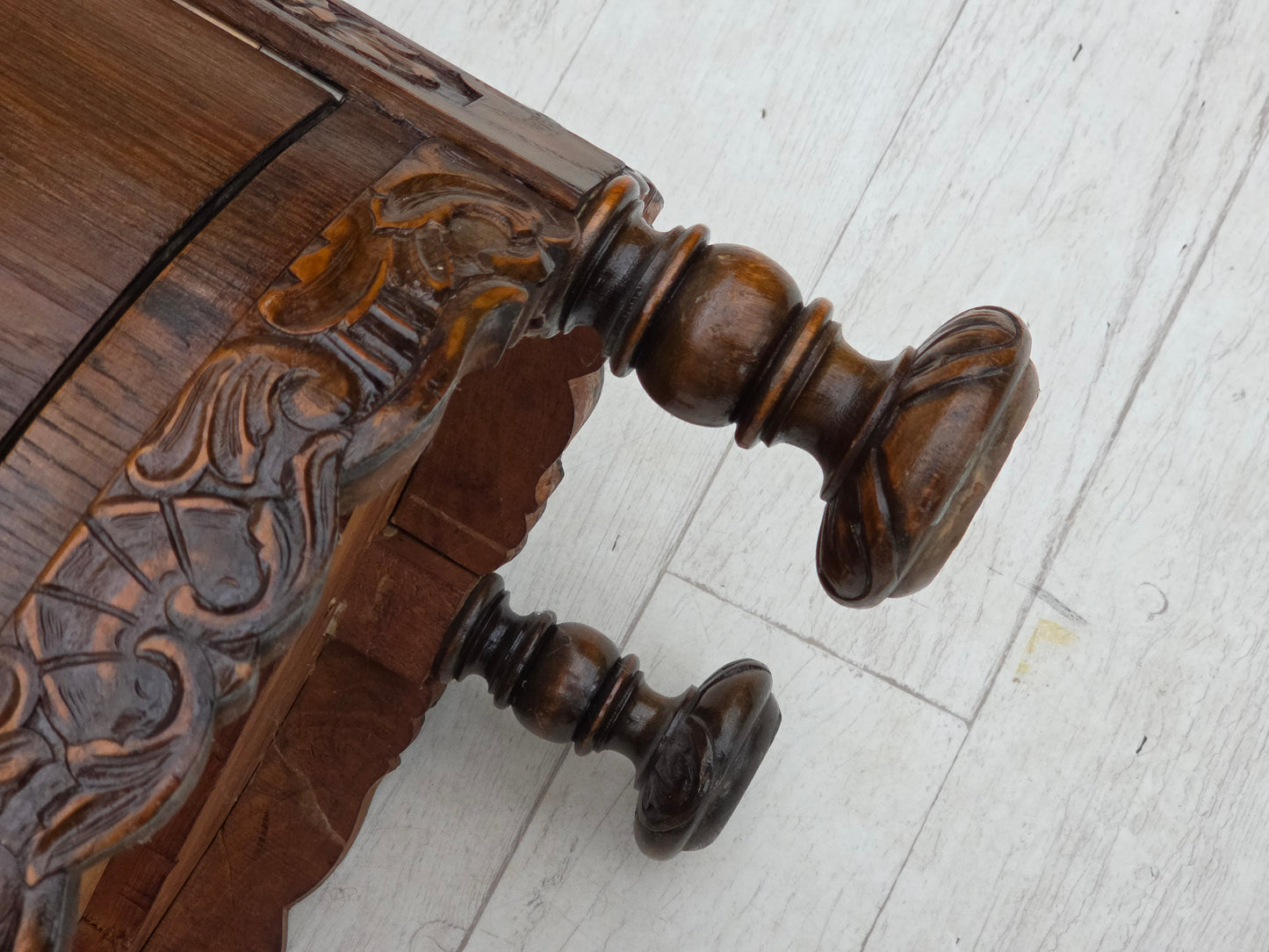 1930s, Scandinavian side cabinet, dark oak wood.