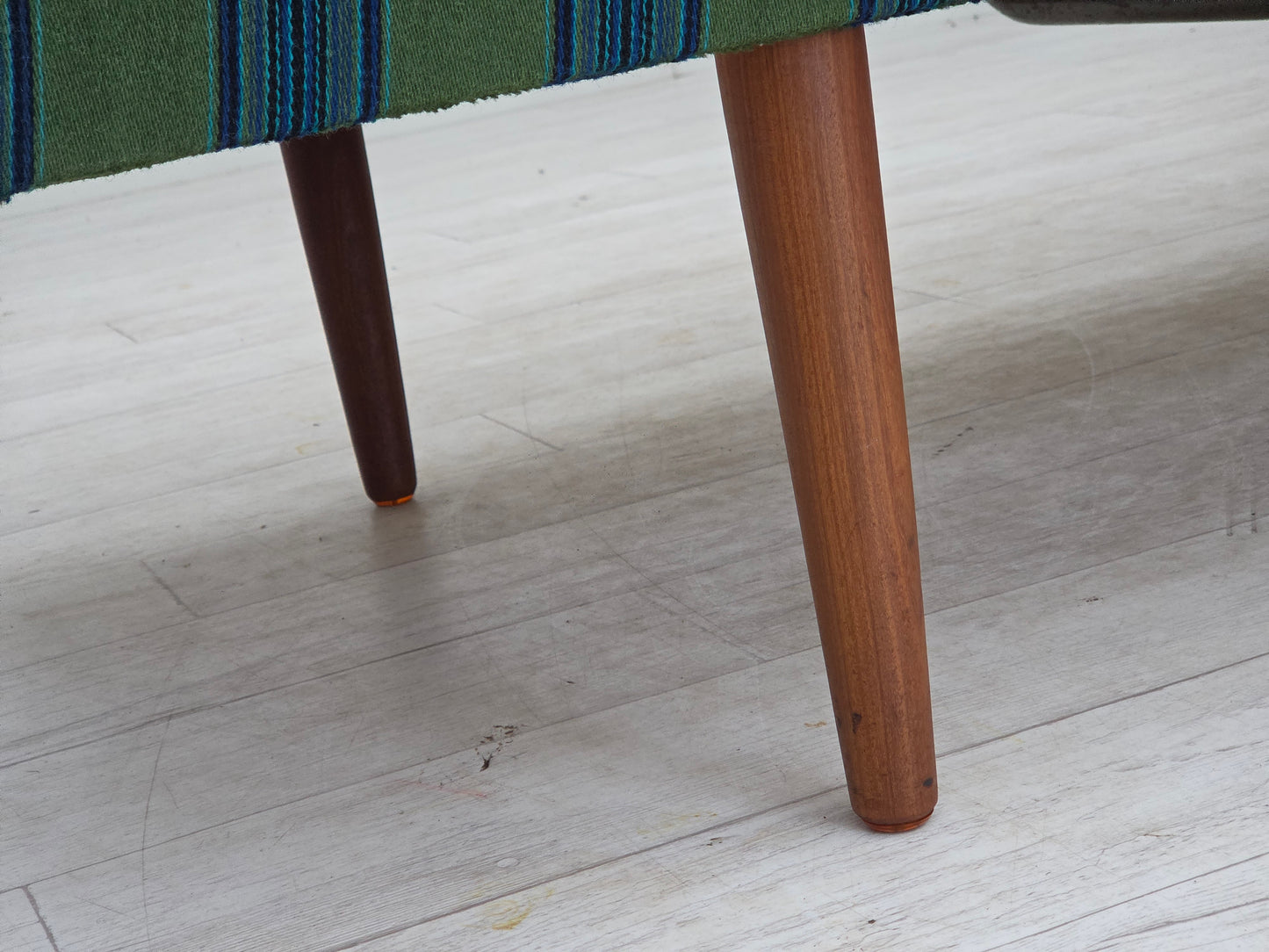 1970s, Danish daybed, furniture wool, solid teak wood, original condition.