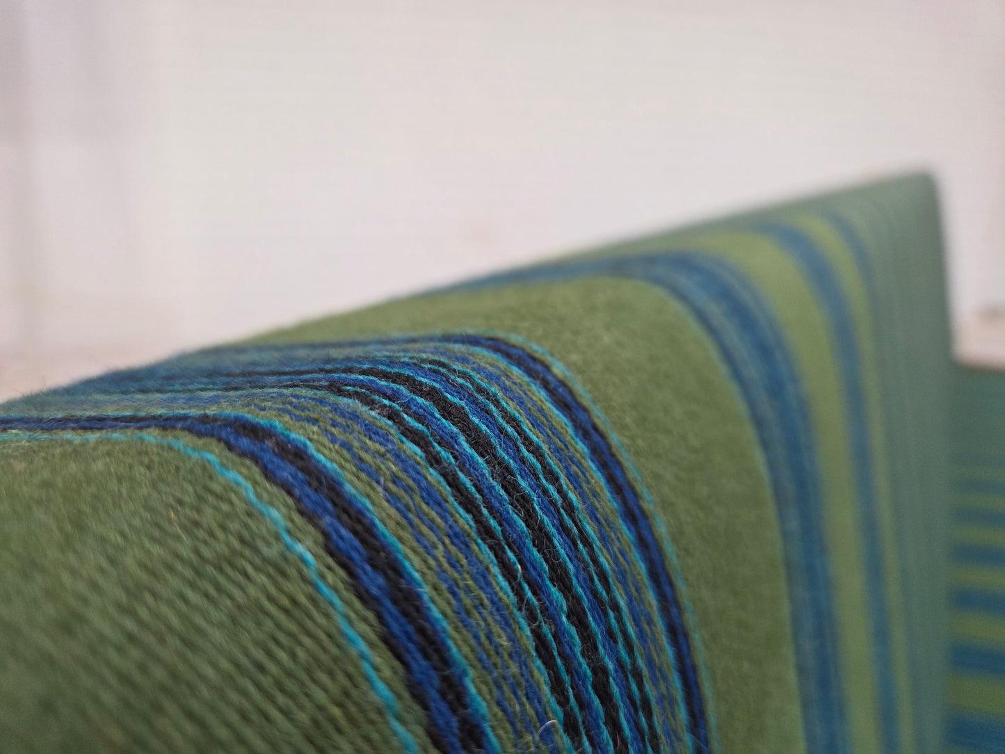 1970s, Danish daybed, furniture wool, solid teak wood, original condition.