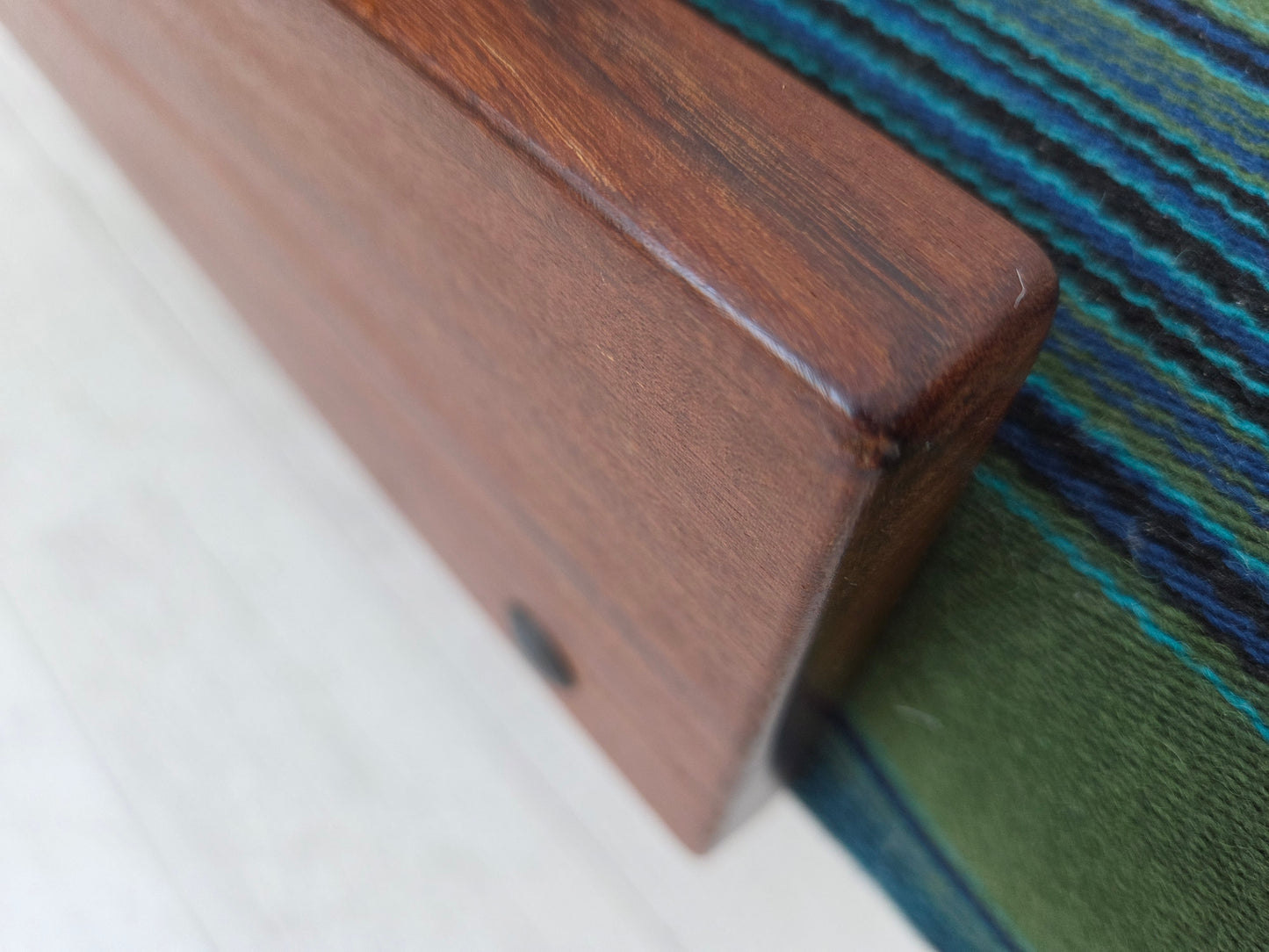 1970s, Danish daybed, furniture wool, solid teak wood, original condition.