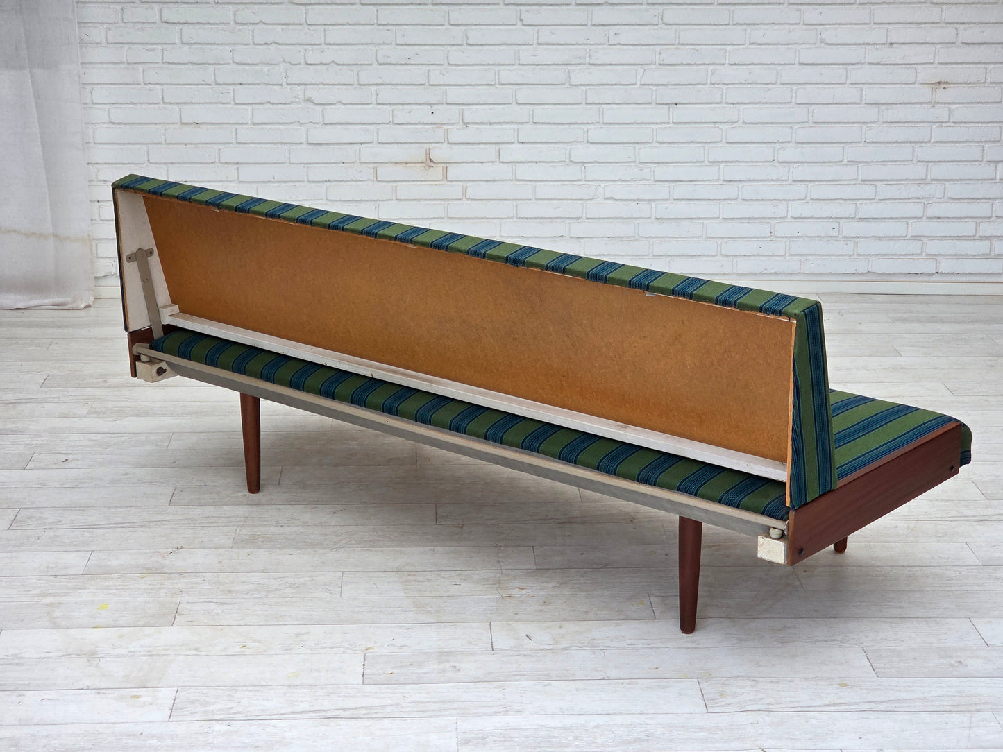 1970s, Danish daybed, furniture wool, solid teak wood, original condition.