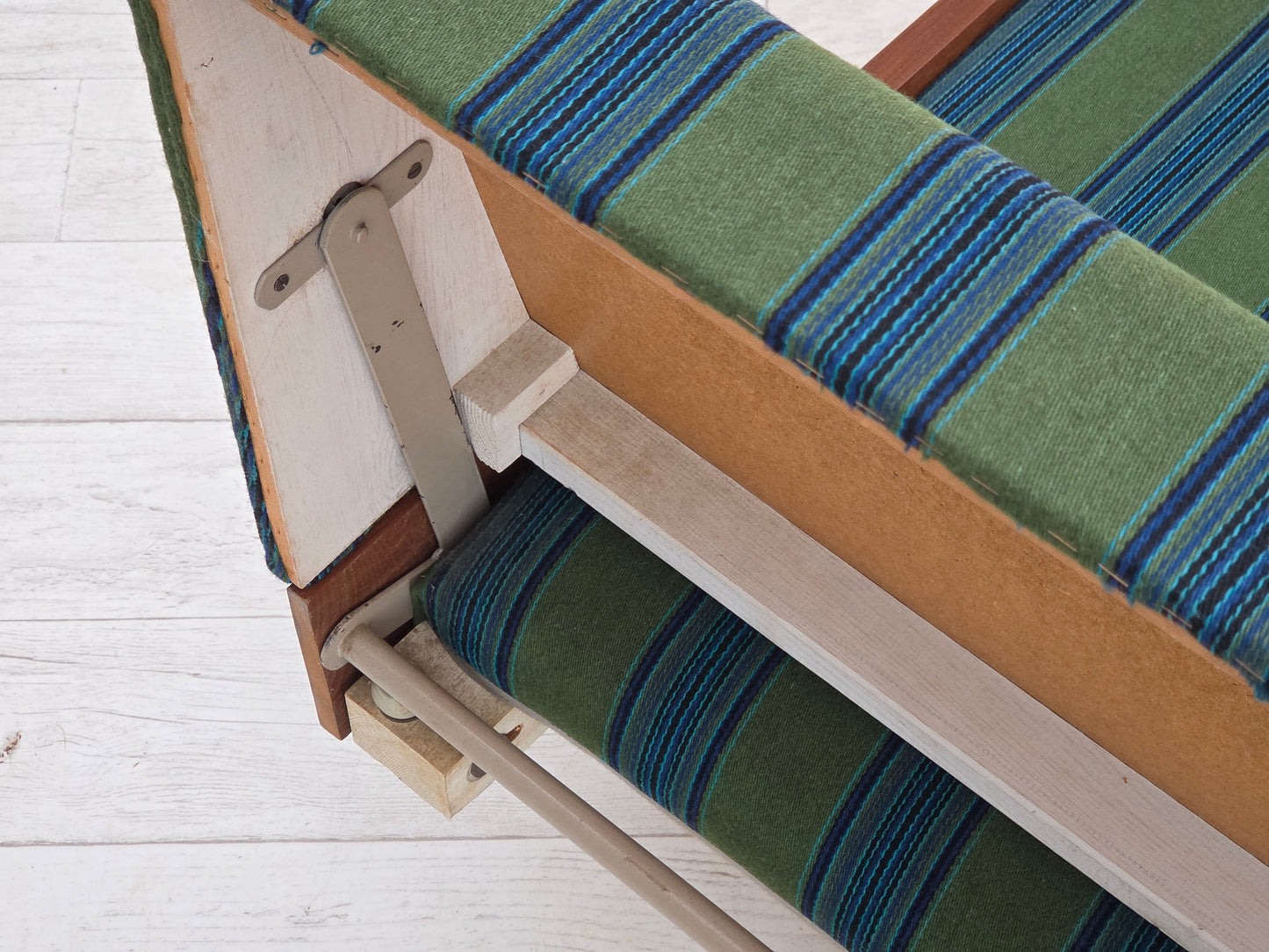 1970s, Danish daybed, furniture wool, solid teak wood, original condition.