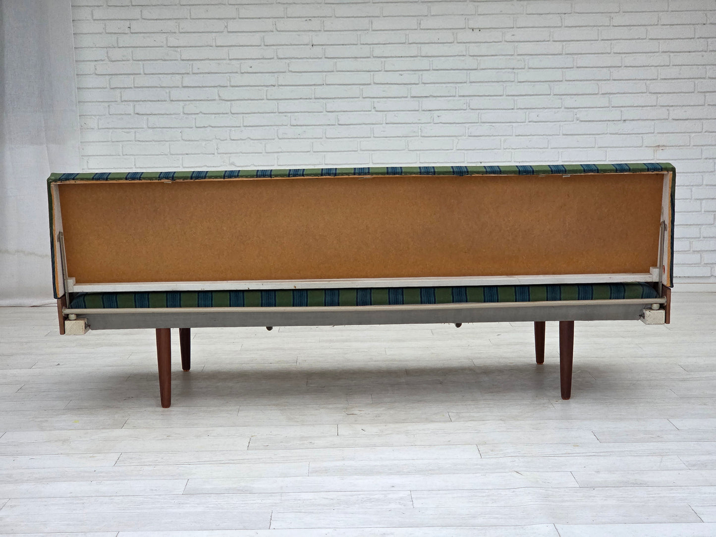 1970s, Danish daybed, furniture wool, solid teak wood, original condition.