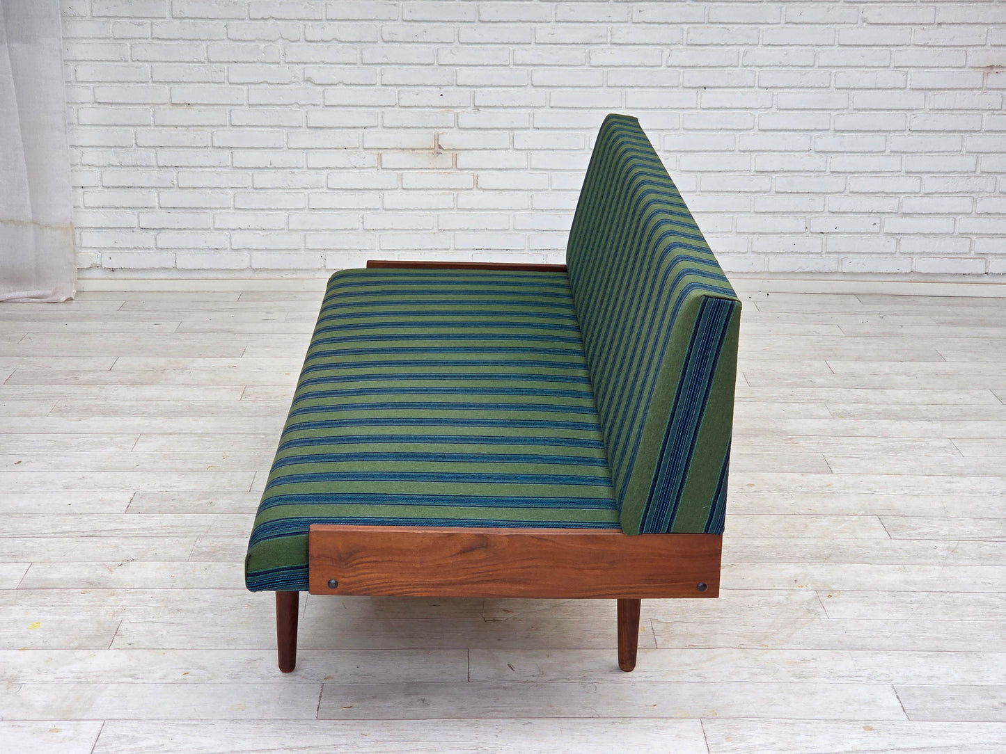 1970s, Danish daybed, furniture wool, solid teak wood, original condition.