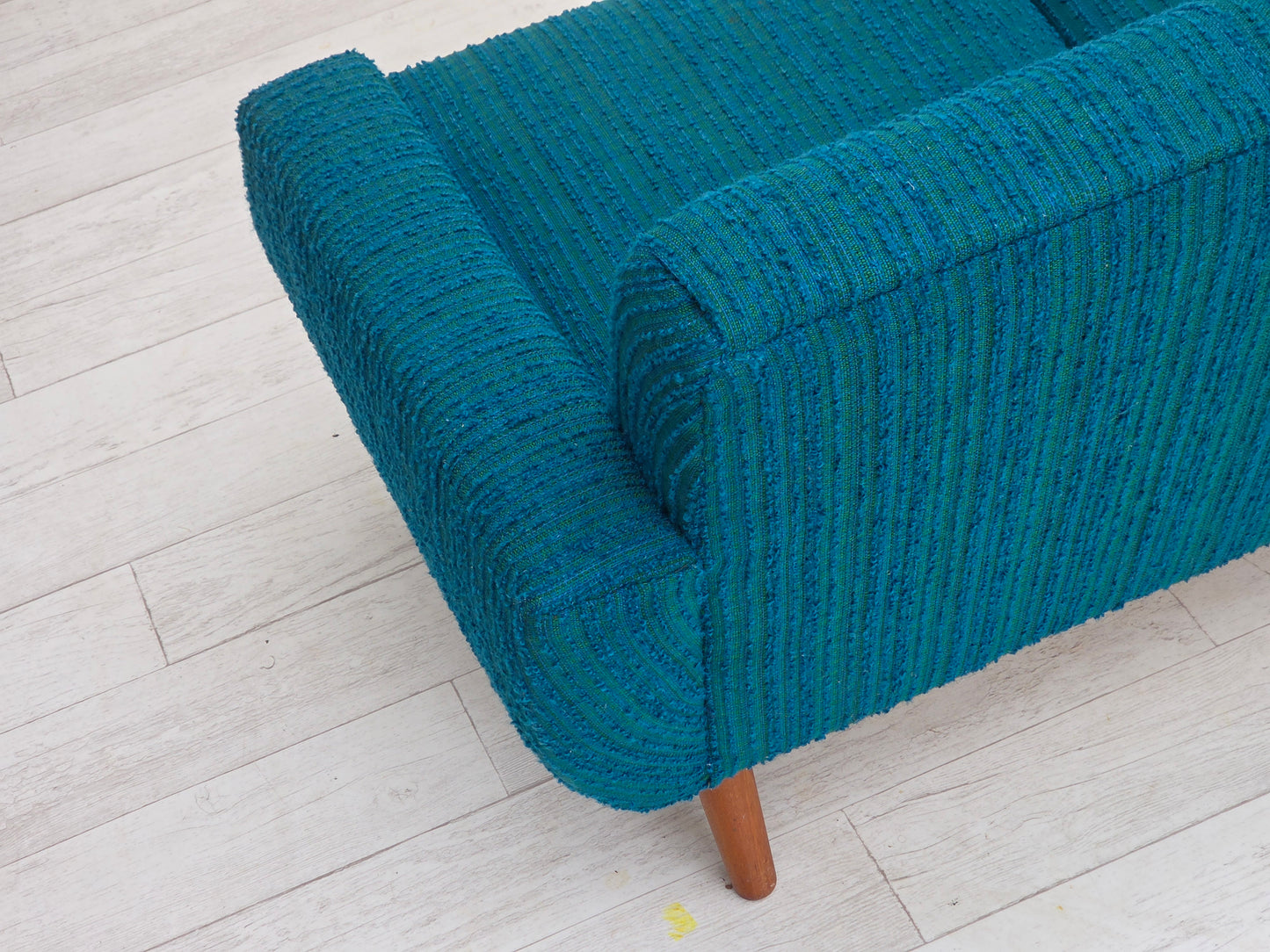 1970s, Danish 3-seater sofa, furniture wool, teak wood.