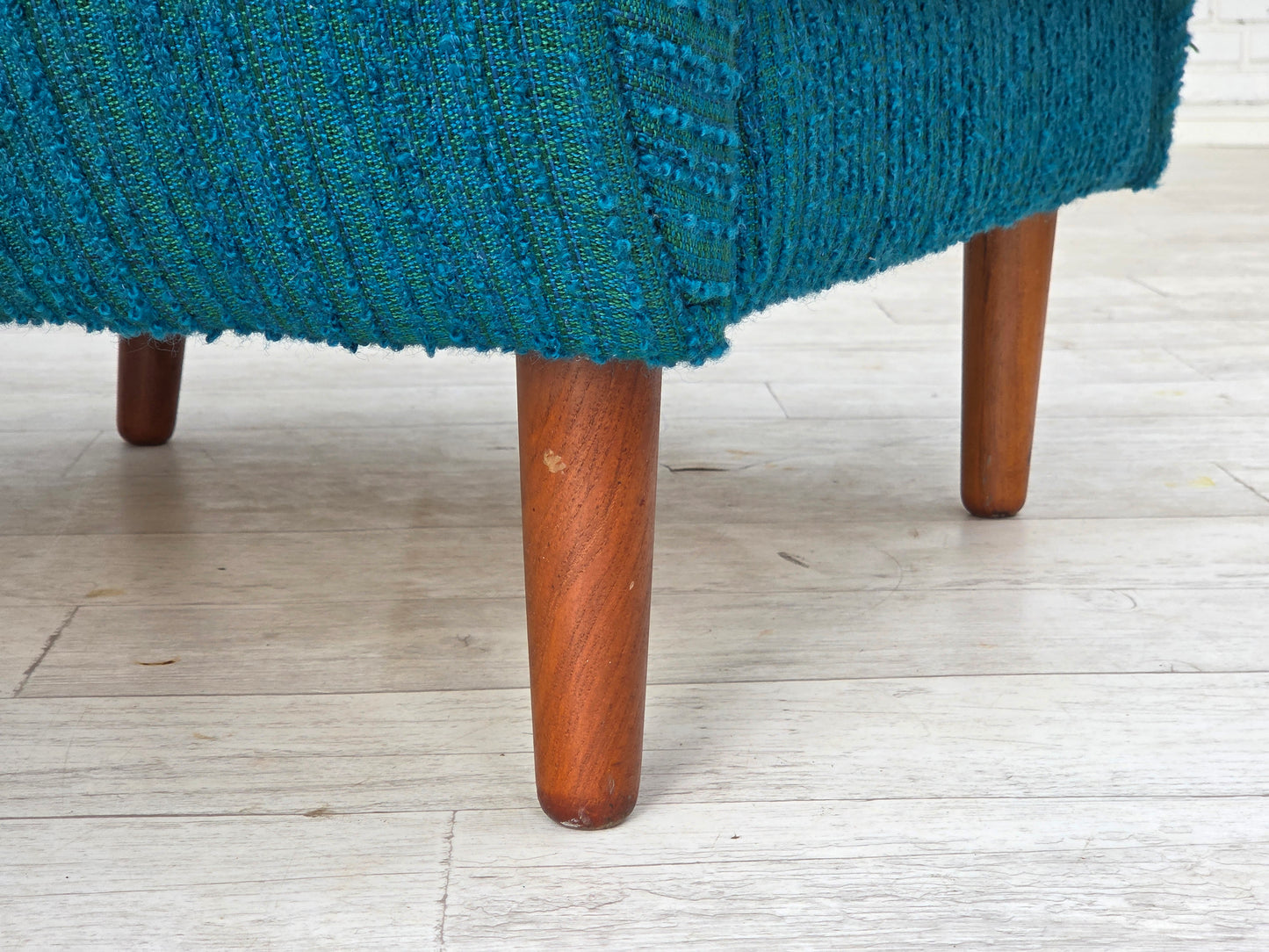 1970s, Danish armchair, original furniture wool, teak wood.