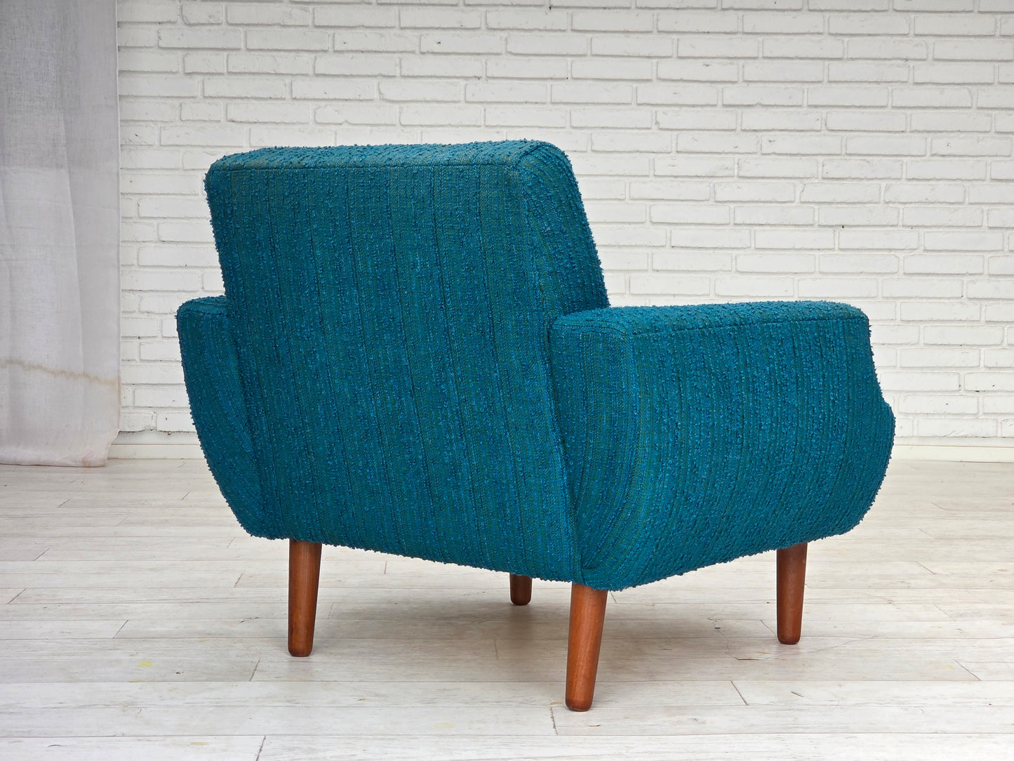 1970s, Danish armchair, original furniture wool, teak wood.