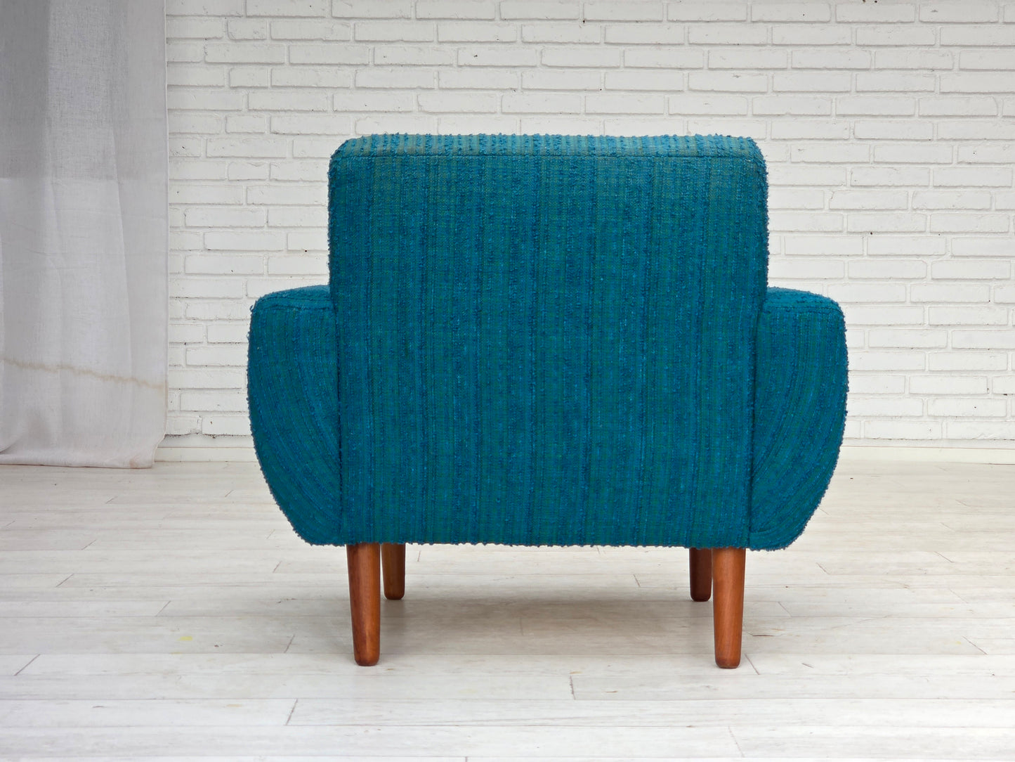 1970s, Danish armchair, original furniture wool, teak wood.