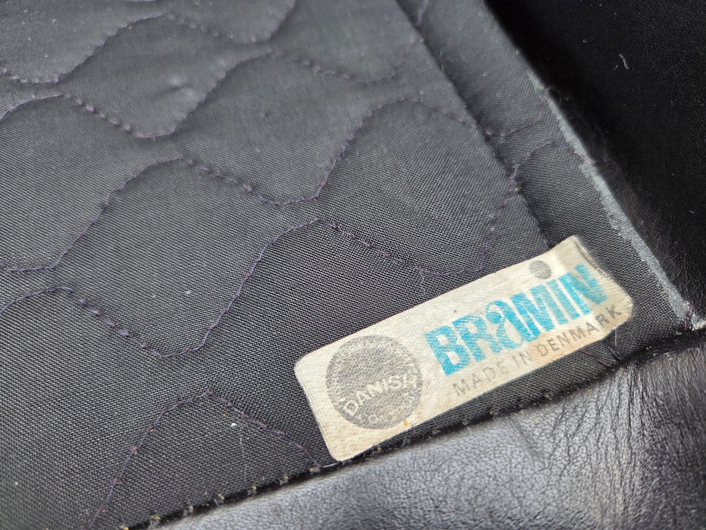 1970s, Danish swivel chair by H.W.Klein for Bramin Møbler, furniture leather.