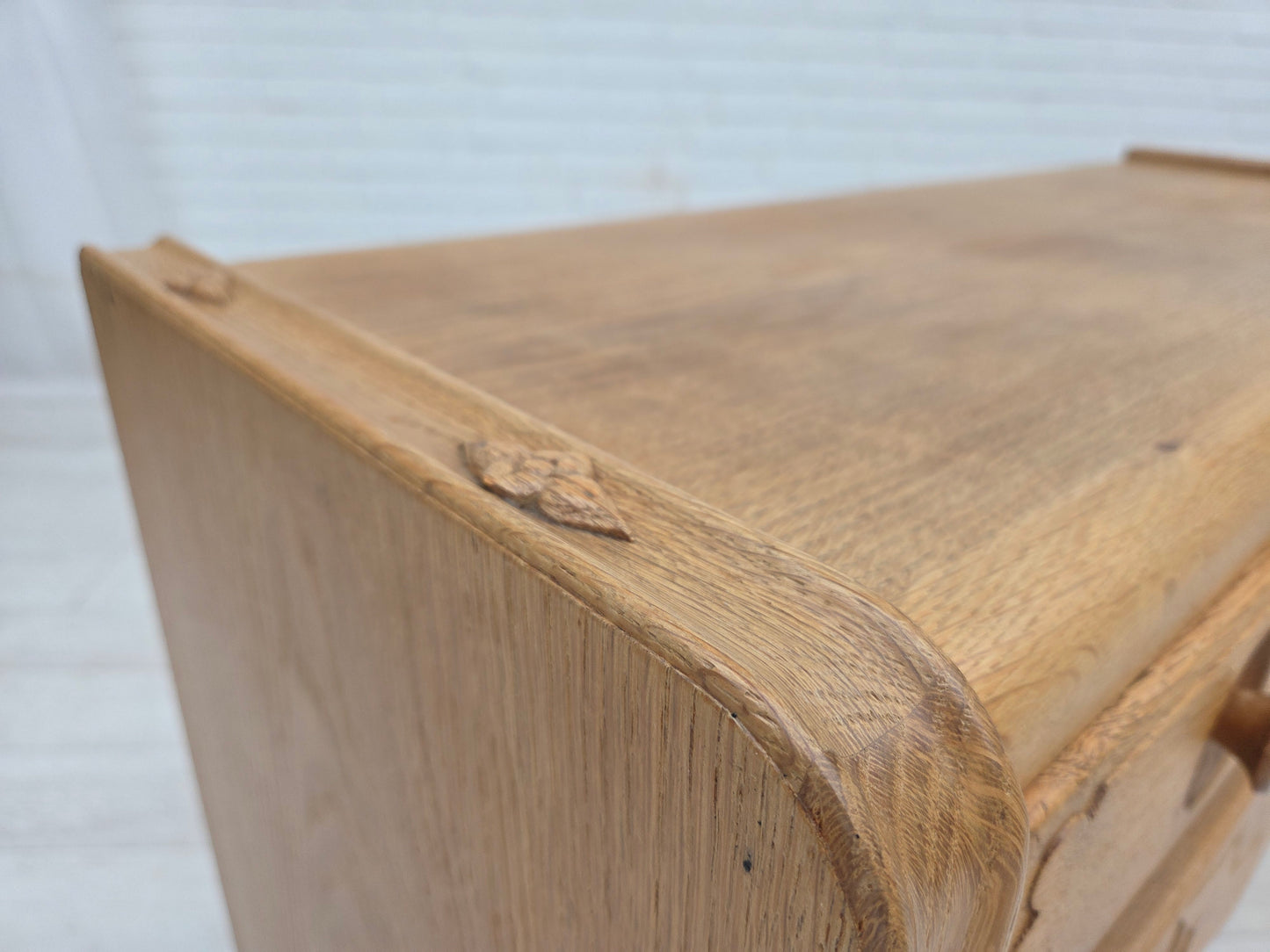 1970s, Danish chest of drawers, oak wood, original good condition.