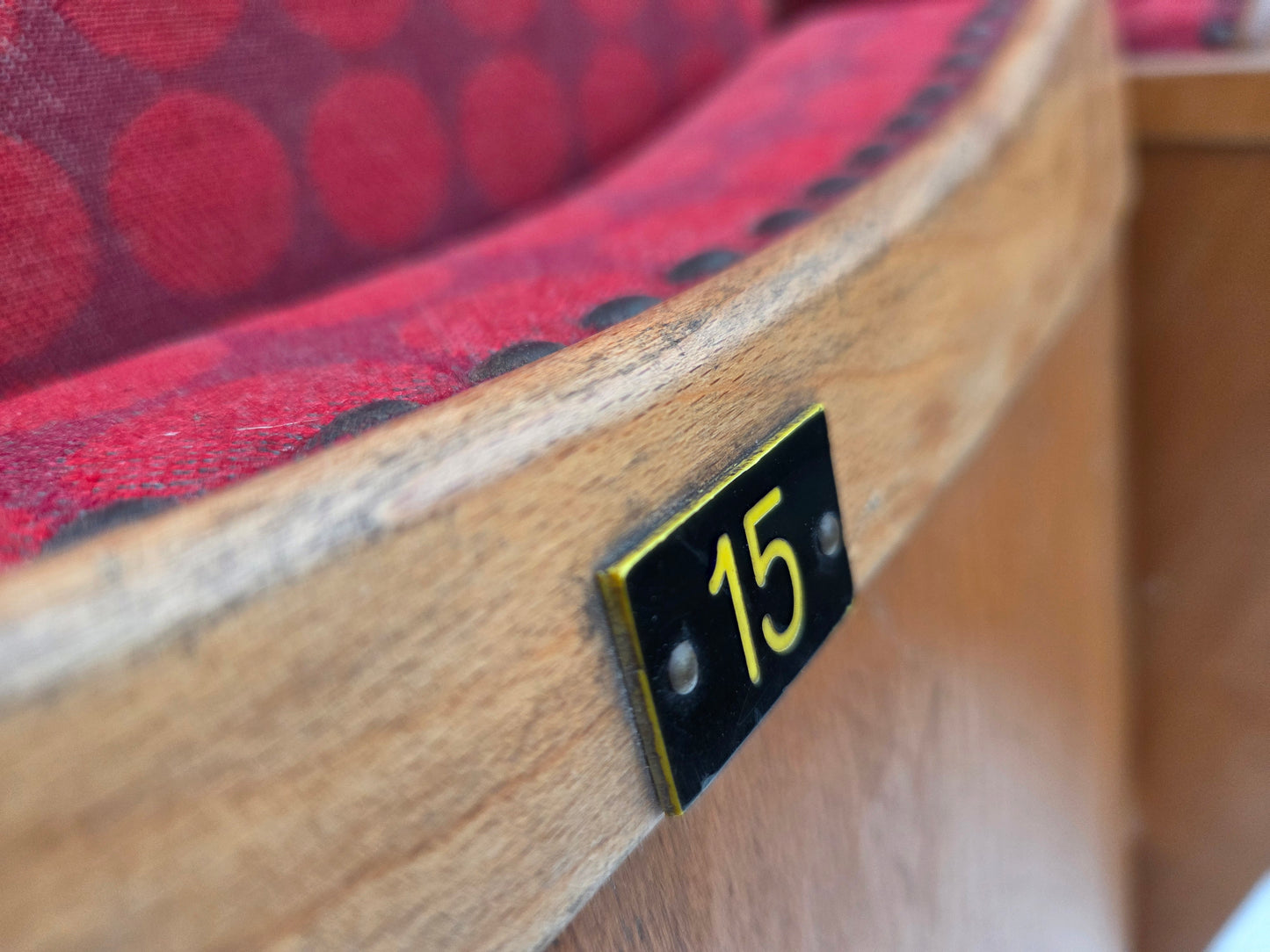 1960s, Danish cinema/theater armchairs, original condition.