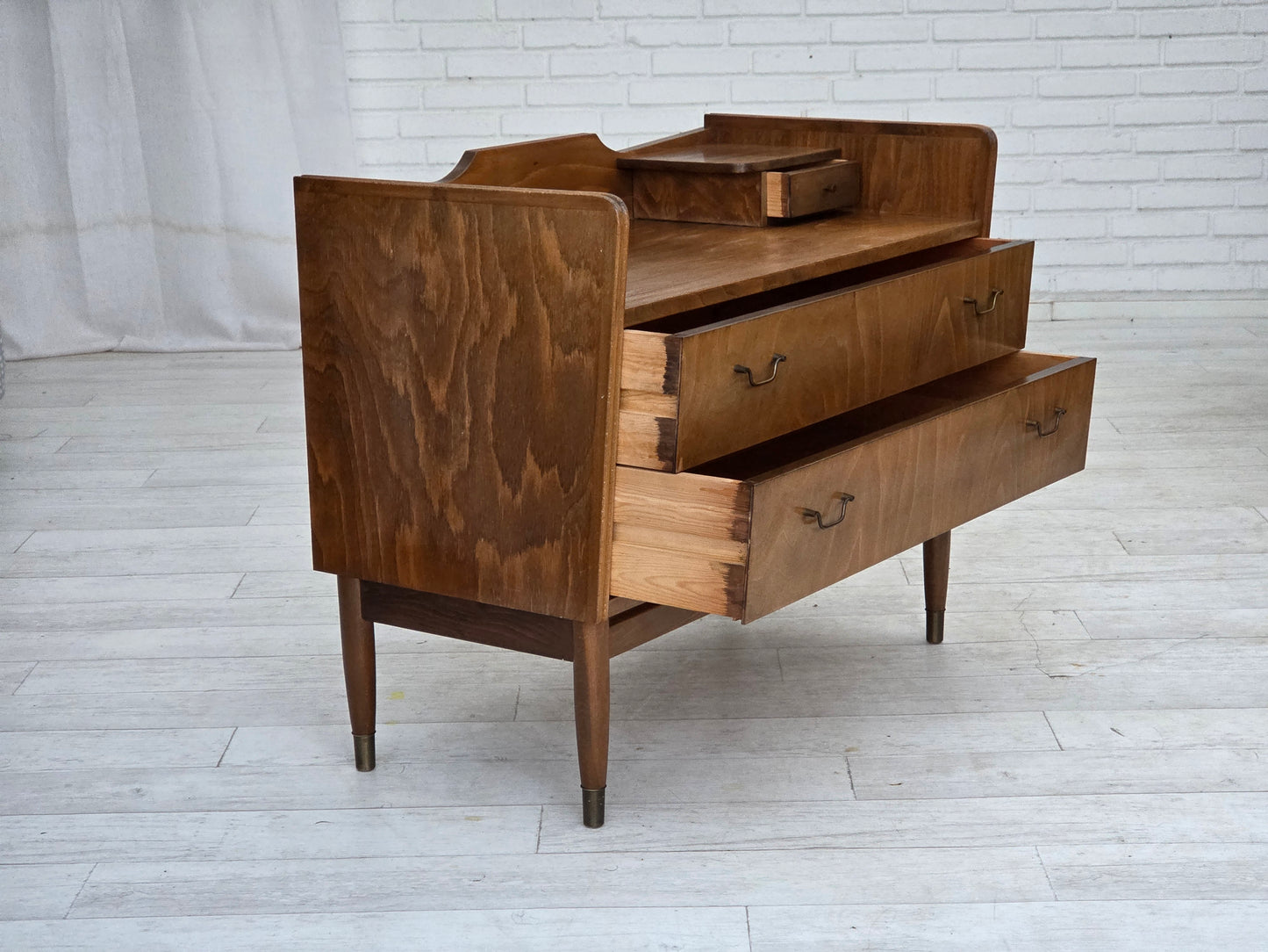 1970s, Danish chest of drawers, beech wood.