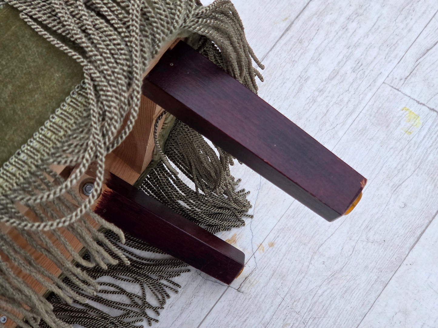 1970s, Danish highback armchair, green furniture velour.