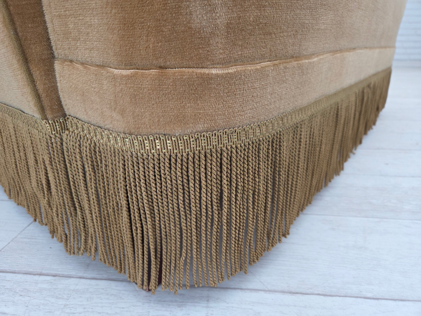 1970s, Danish 2-seater sofa, light green furniture velour.