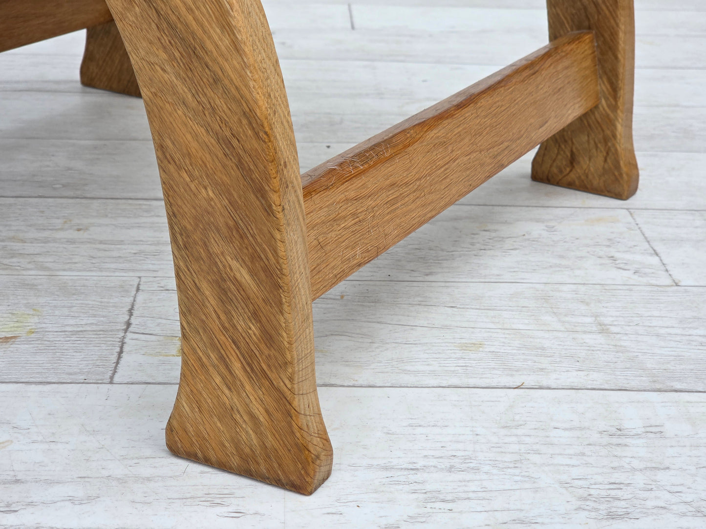 1960s, Danish highback armchair, genuine cowhide, oak wood, reupholstered.