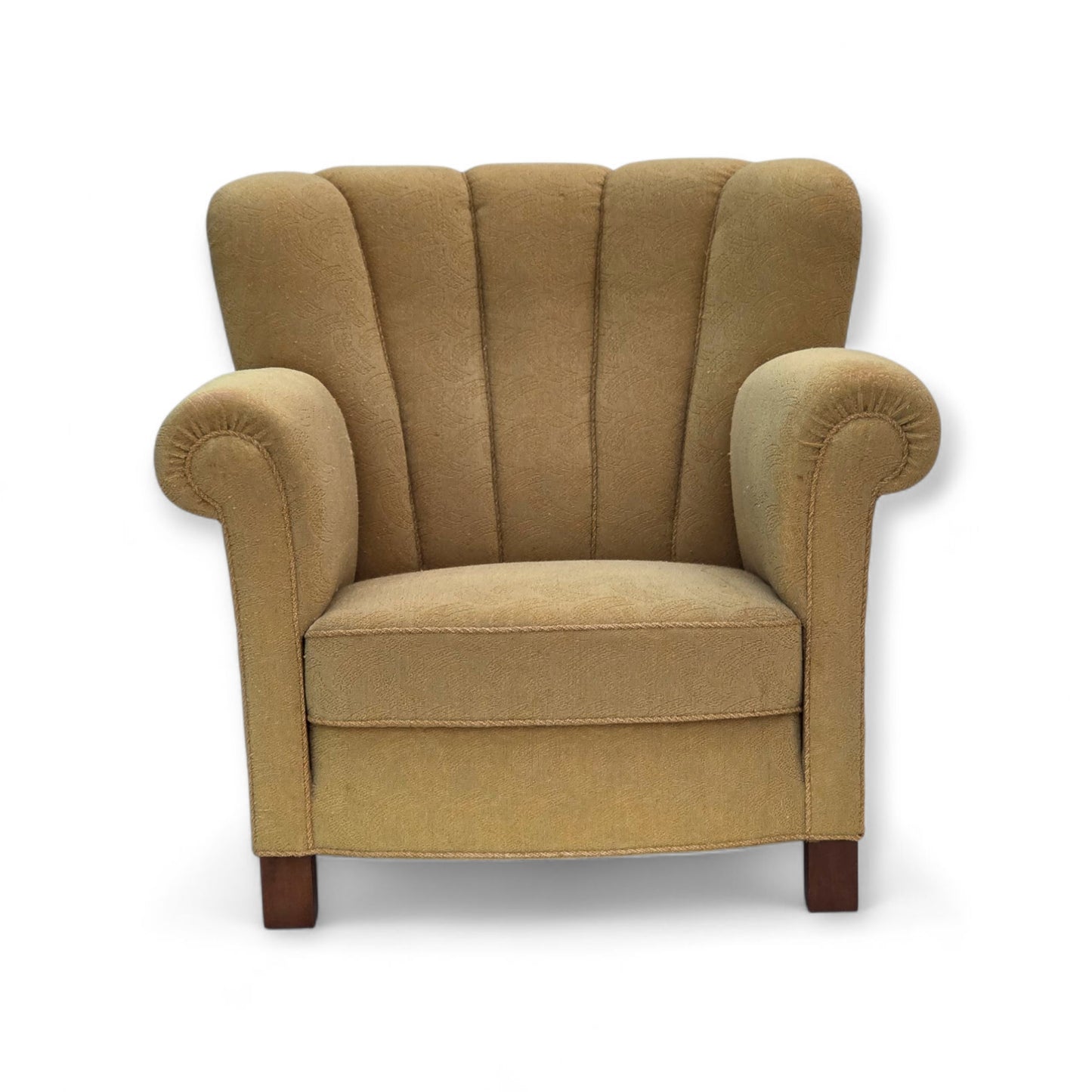 1960s, Danish relax chair, original light green furniture wool.