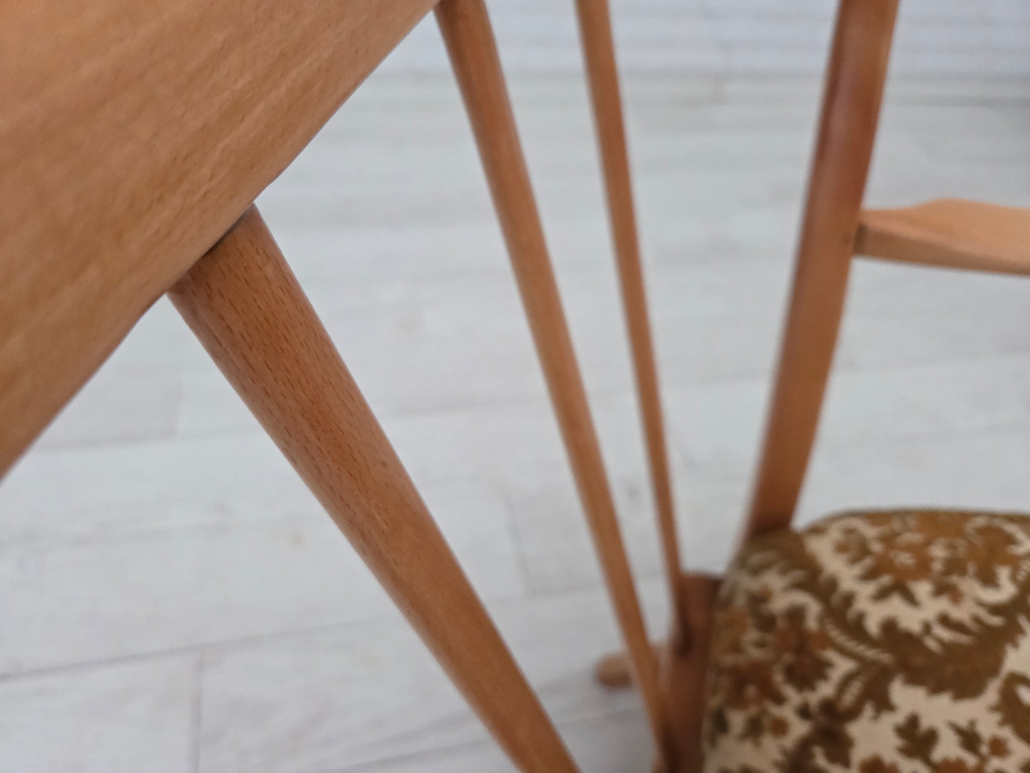 1960s, Danish design by Alfred Christensen, easy chair, model 177, furniture velour, renewed wood.