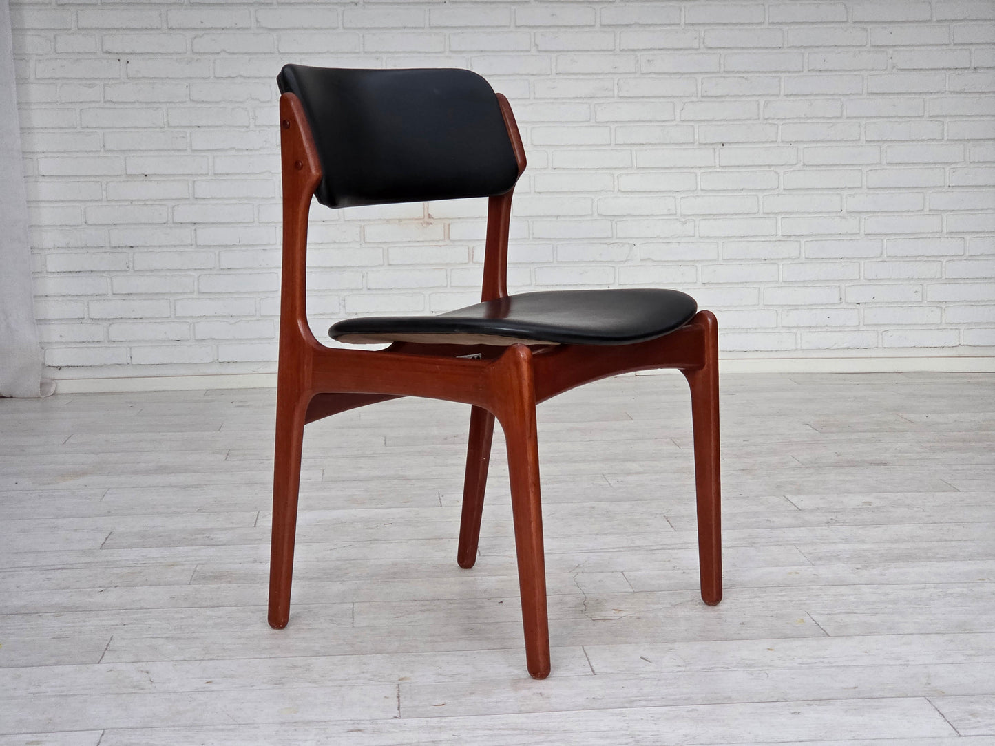 1960s, Danish design by Erik Buch, model 49, pair of chairs, teak wood.